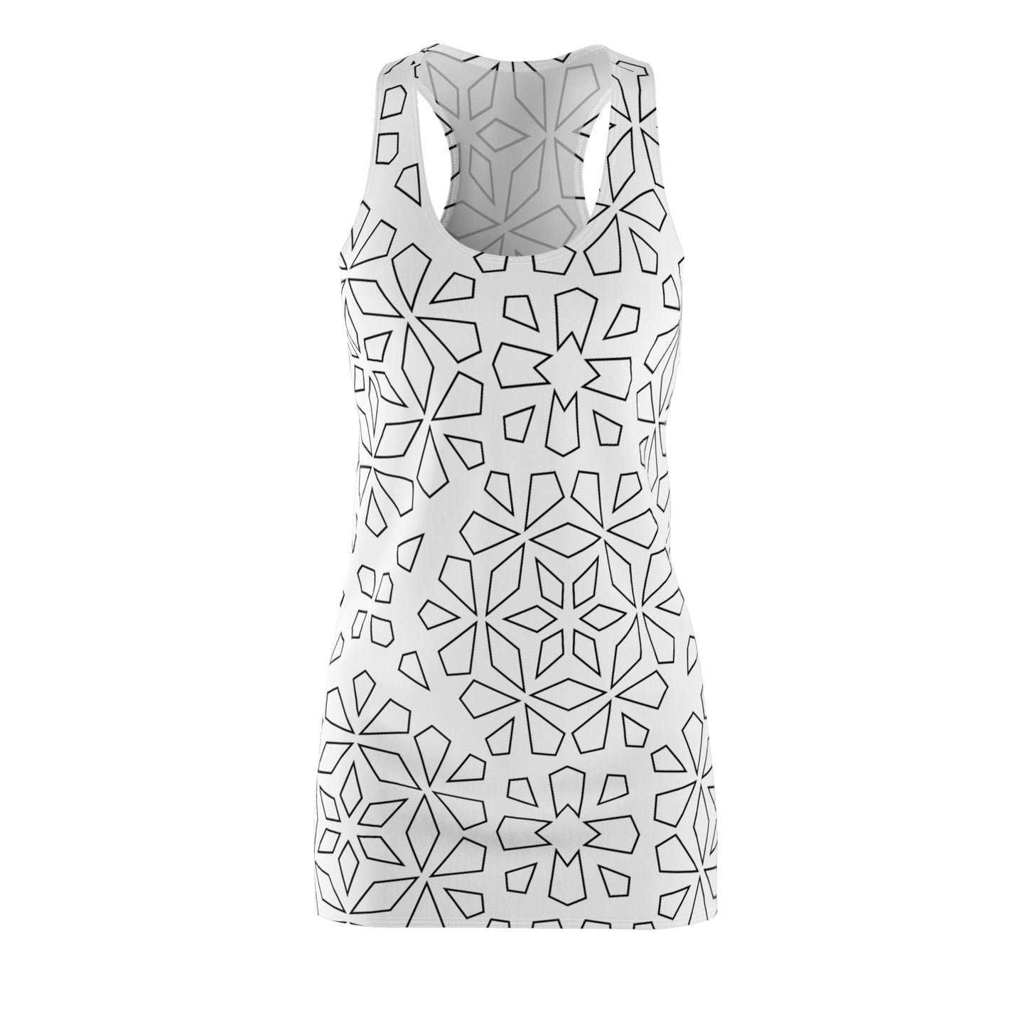 Schwarz Weiß Racerback Kleid – Stylische Damenmode