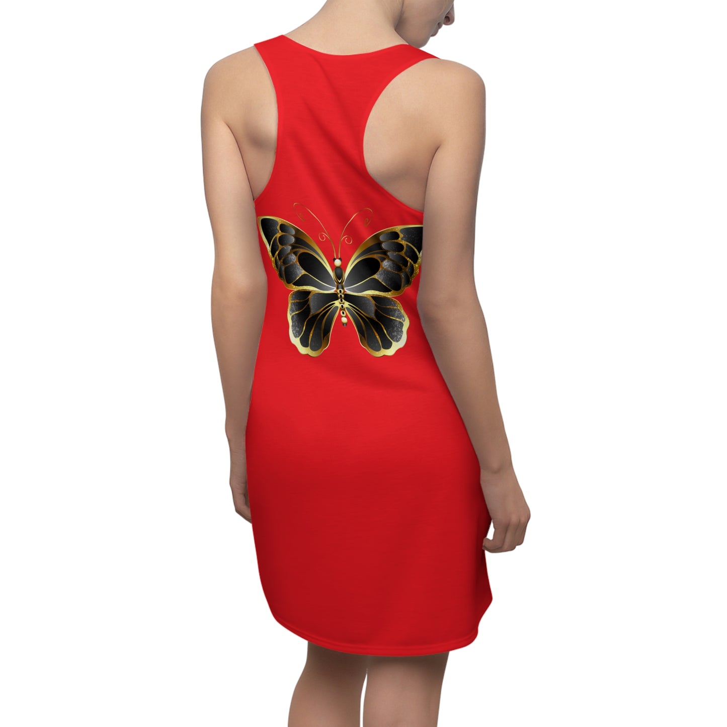 Rot Schmetterling Racerback Kleid  Sommerkleid