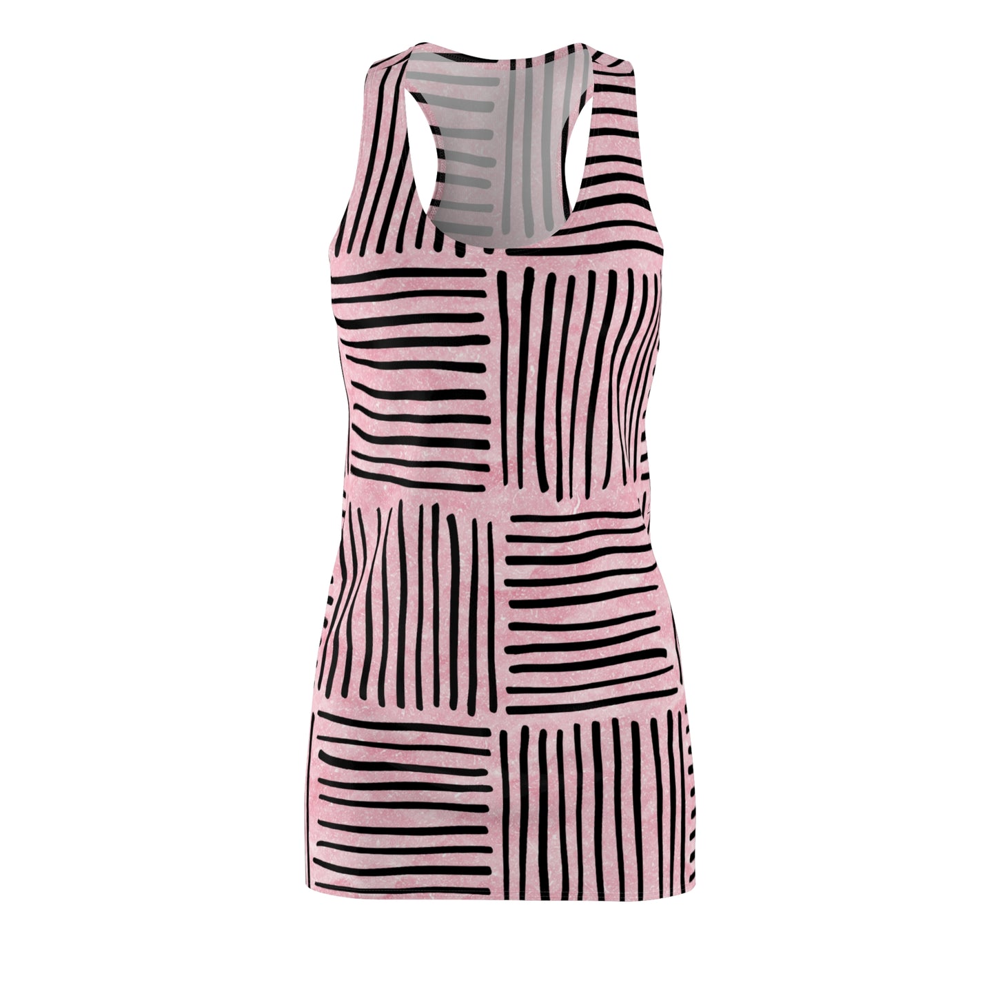 Gelbes Racerback Kleid – Sommerkleid mit modernem Streifenmuster