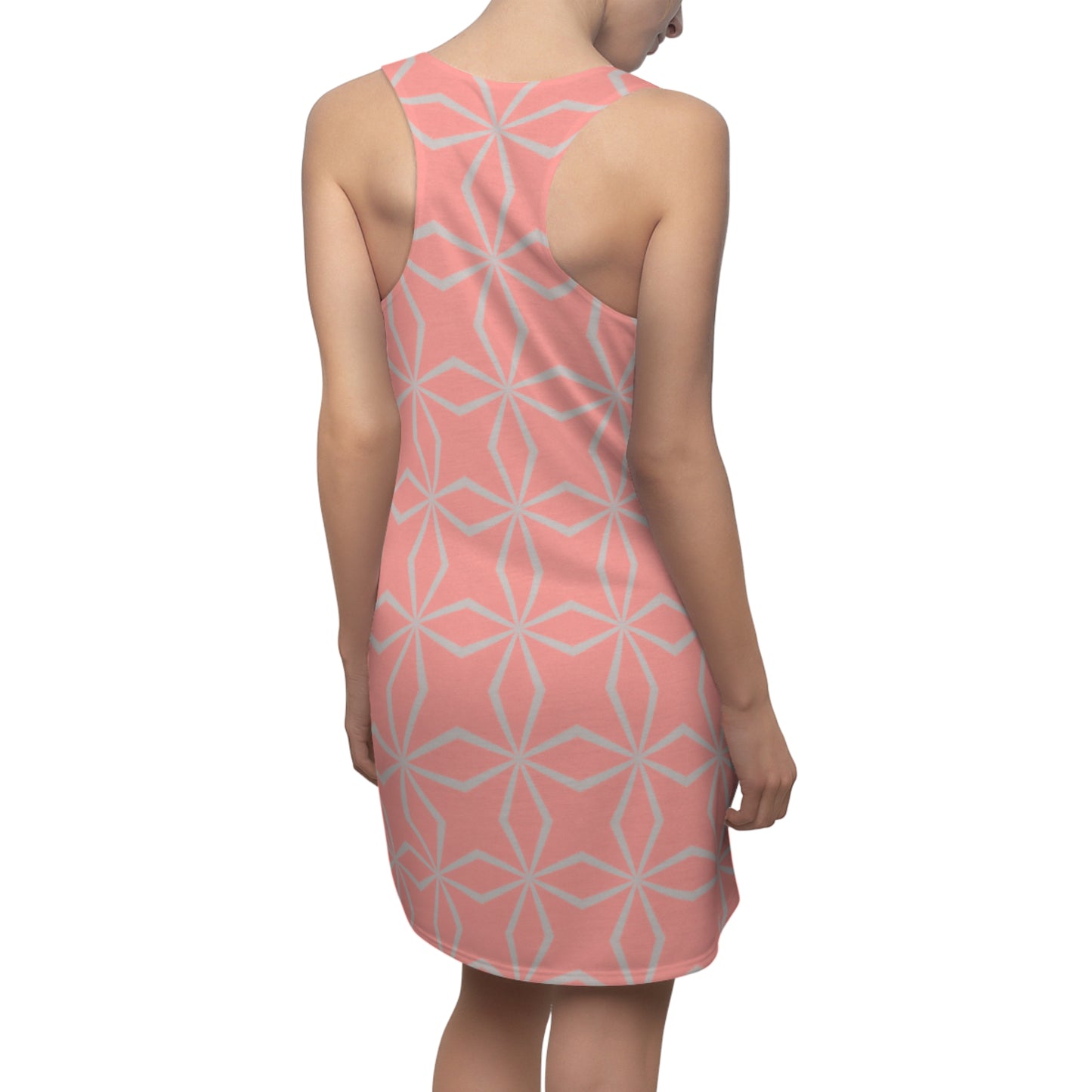 Racerback Damenkleid Sommer – Geometrisches Muster, leicht & bequem