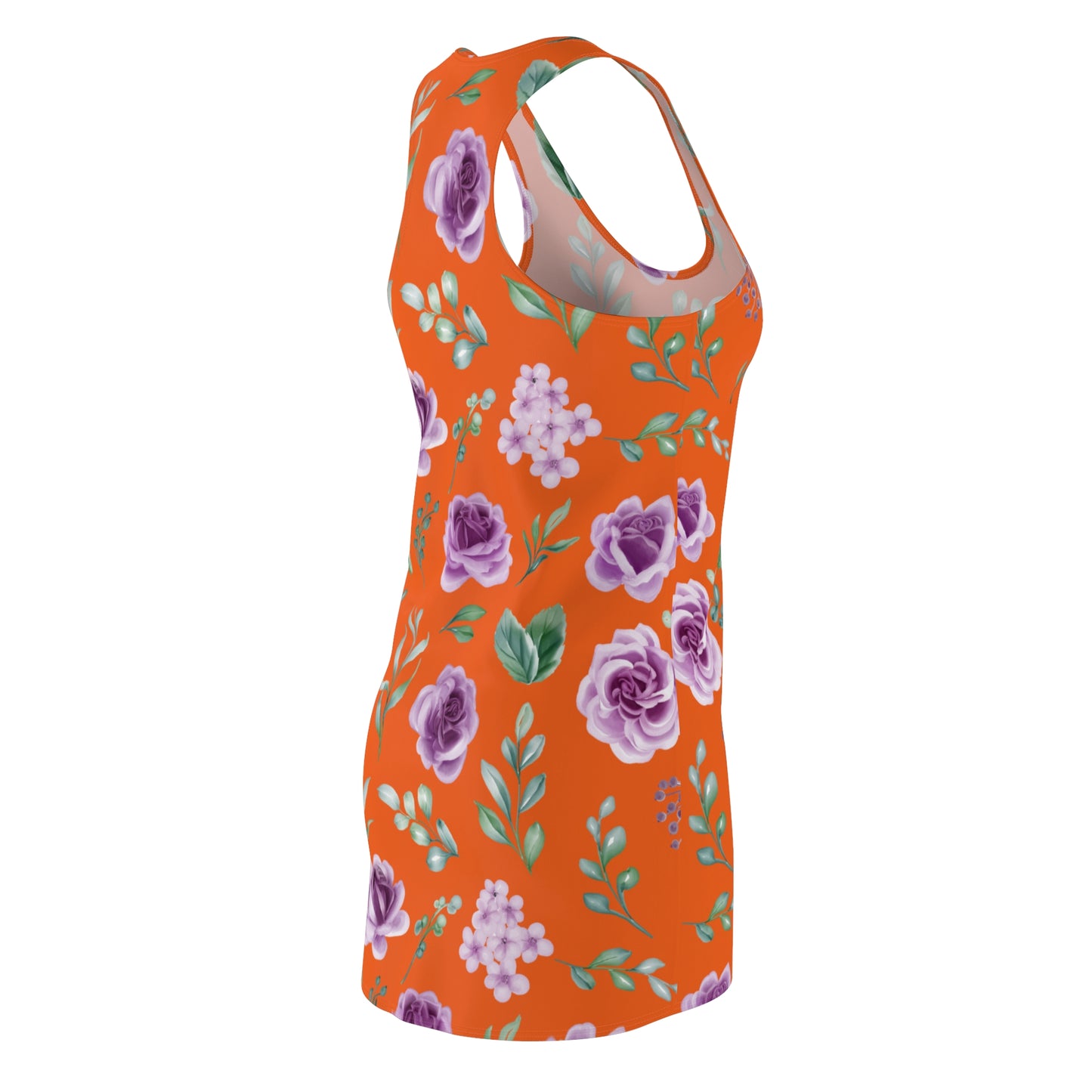 Orange Floral Racerback Kleid – Blumenkleid Sommer Damen