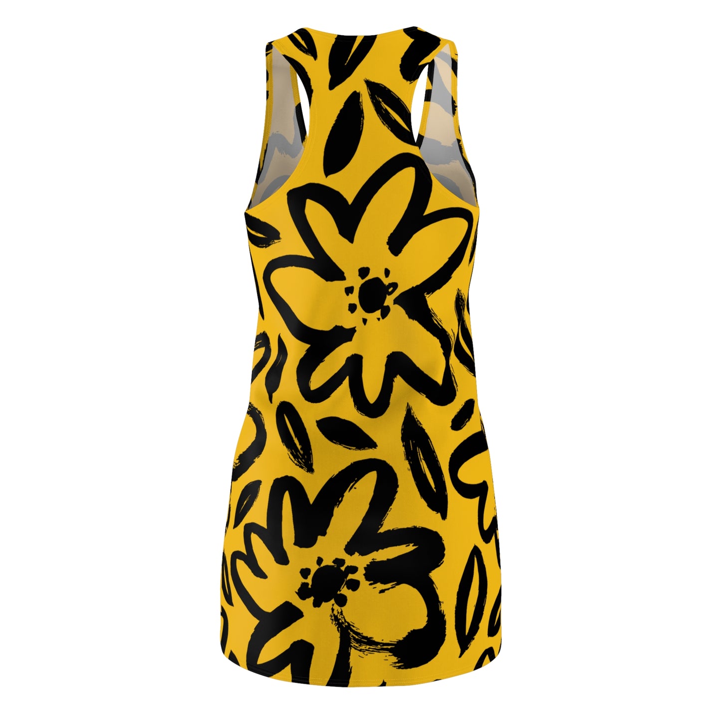 Racerback Kleid Damen Blumenmuster – Sommerkleid Strandkleid