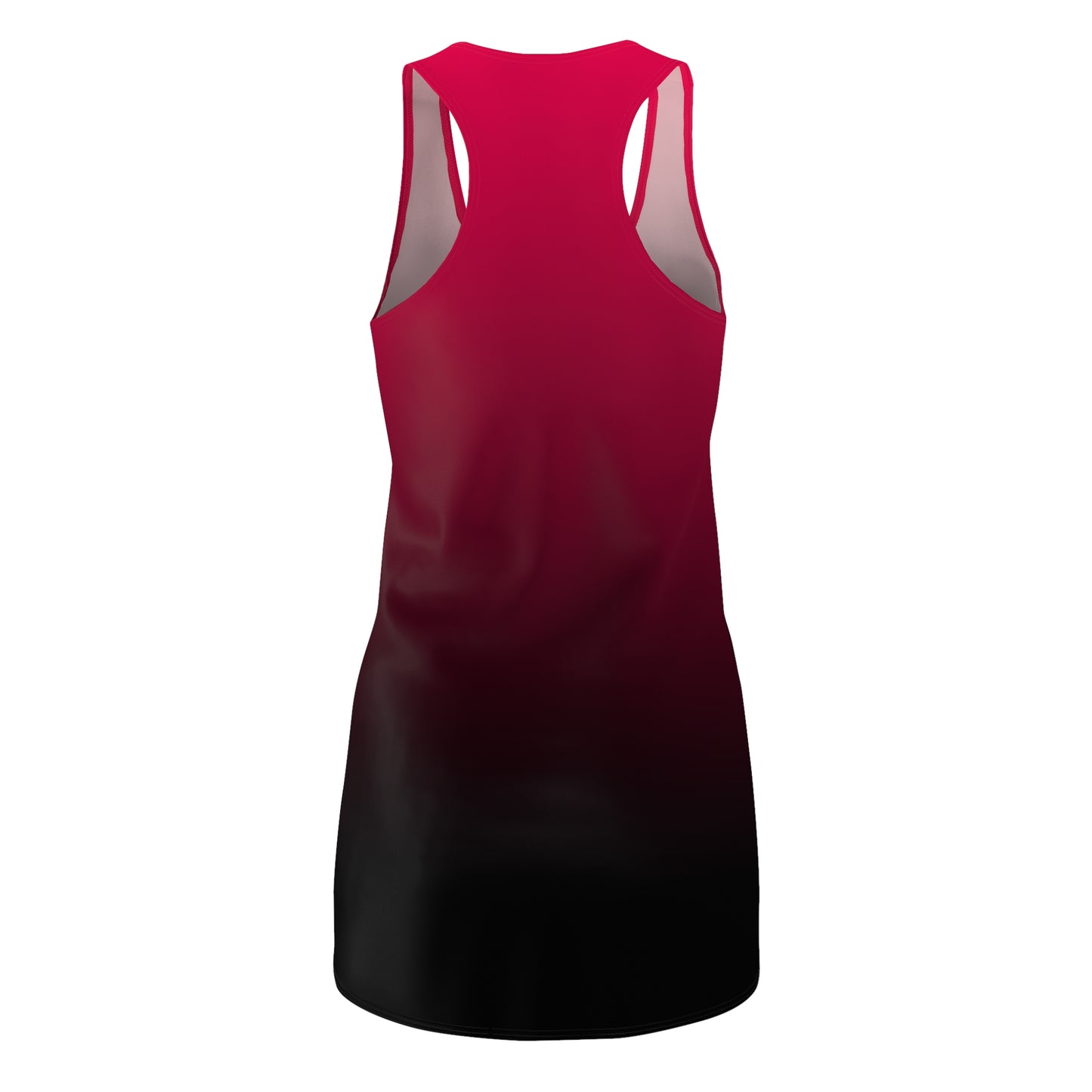 Rotes Racerback Kleid mit schwarzem Farbverlauf