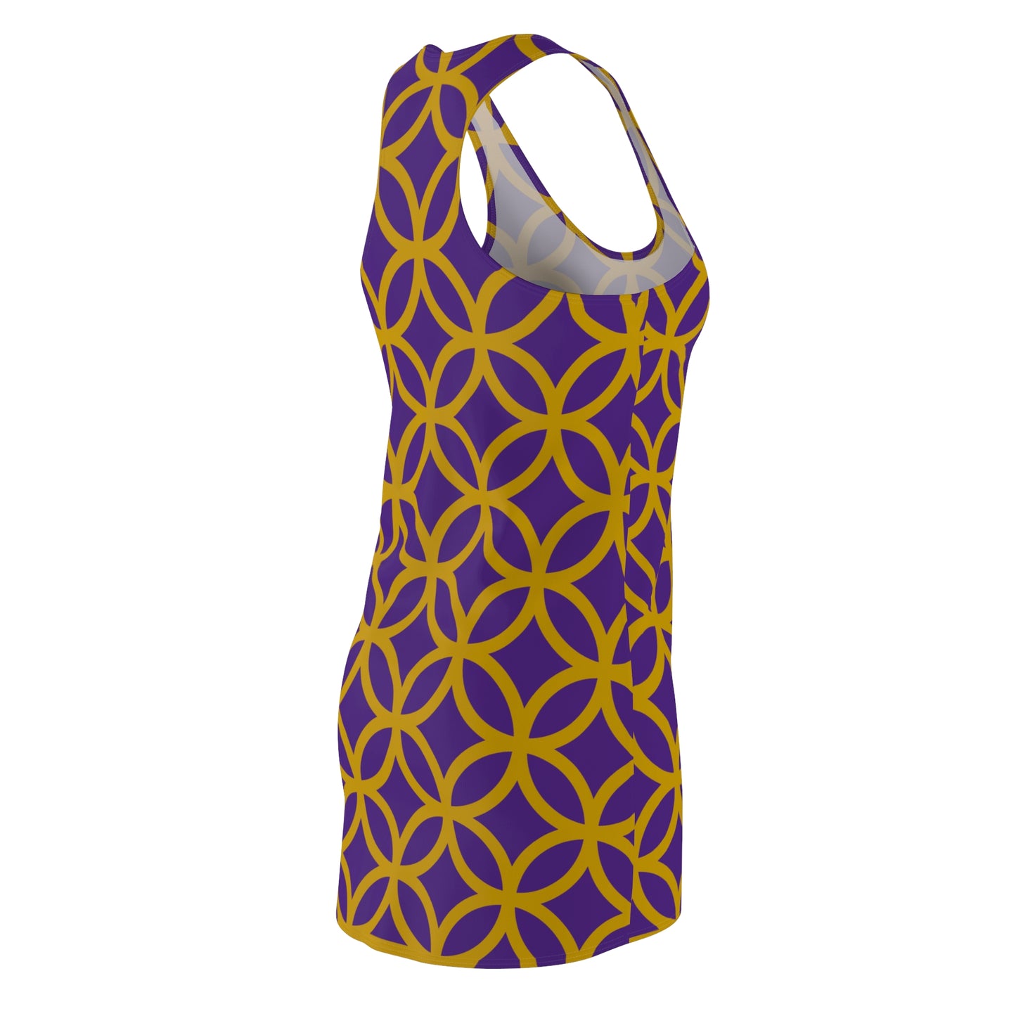 Luxury Racerback Dress mit Modern Circle Pattern Design