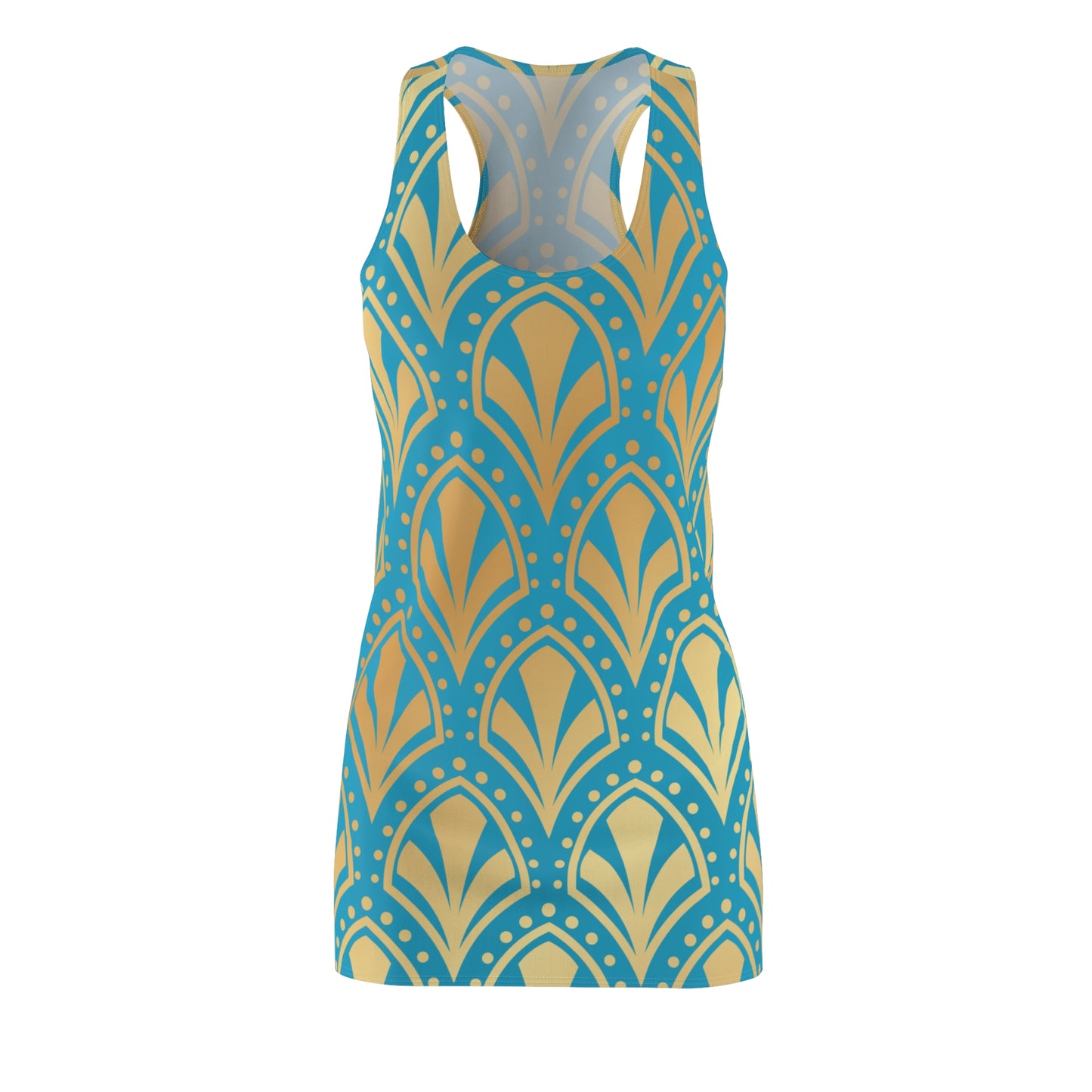 Luxury Racerback Dress mit Elegant Art Deco Muster