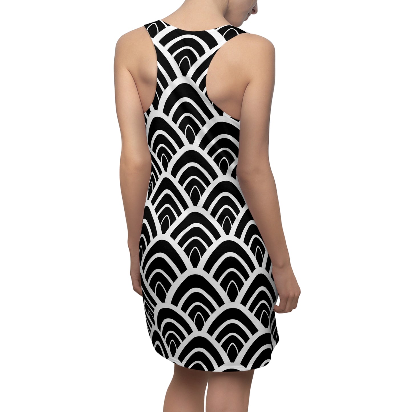 Wellenmuster Racerback Kleid – Elegant & Leicht