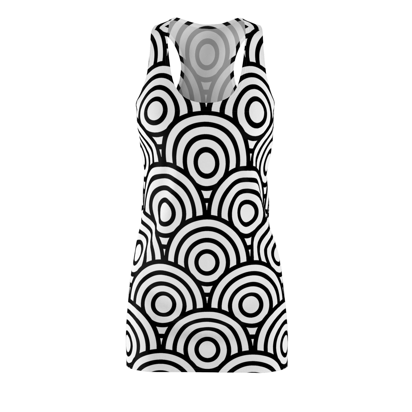 Kreis Muster Racerback Kleid – Sommer Damenmode