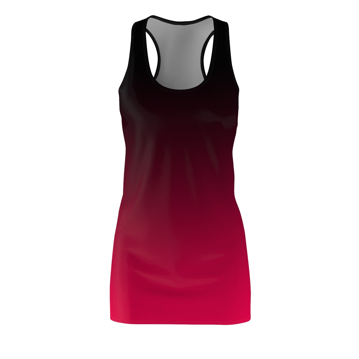 Schwarz-Rotes Racerback Kleid – Moderner Farbverlauf Look