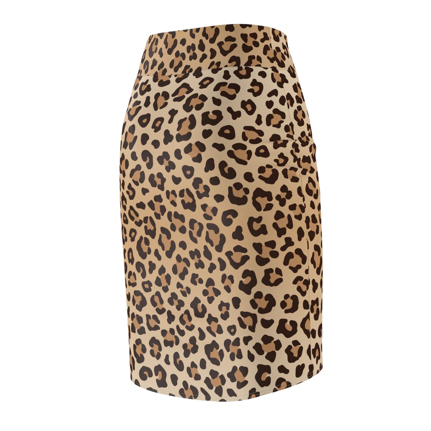 Damen Rock Bleistift Leopard Print Eng Elegant Stretch Business Casual
