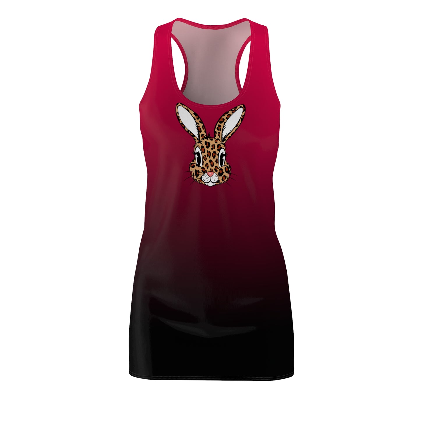 Racerback Kleid mit Hasenmotiv im Ombre Farbverlauf