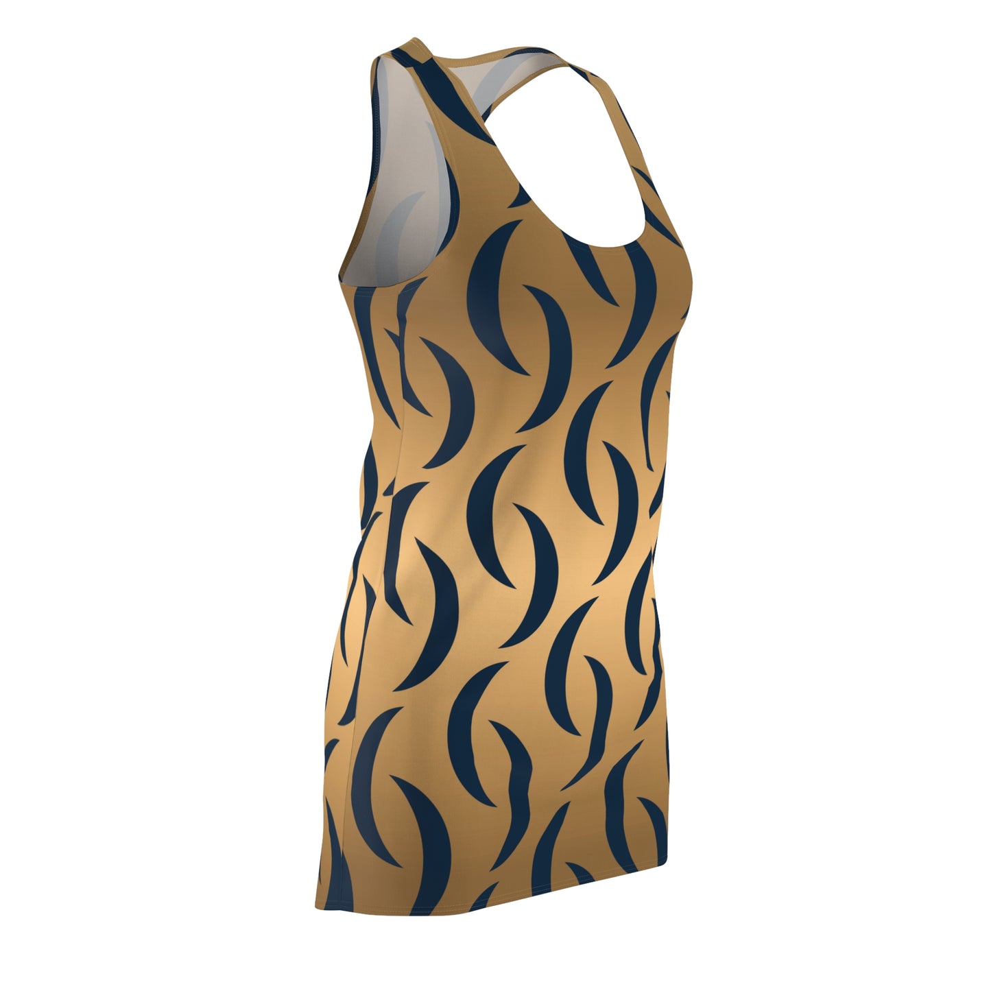 Geometric Racerback Dress mit Modernem Wellenmuster für Damen