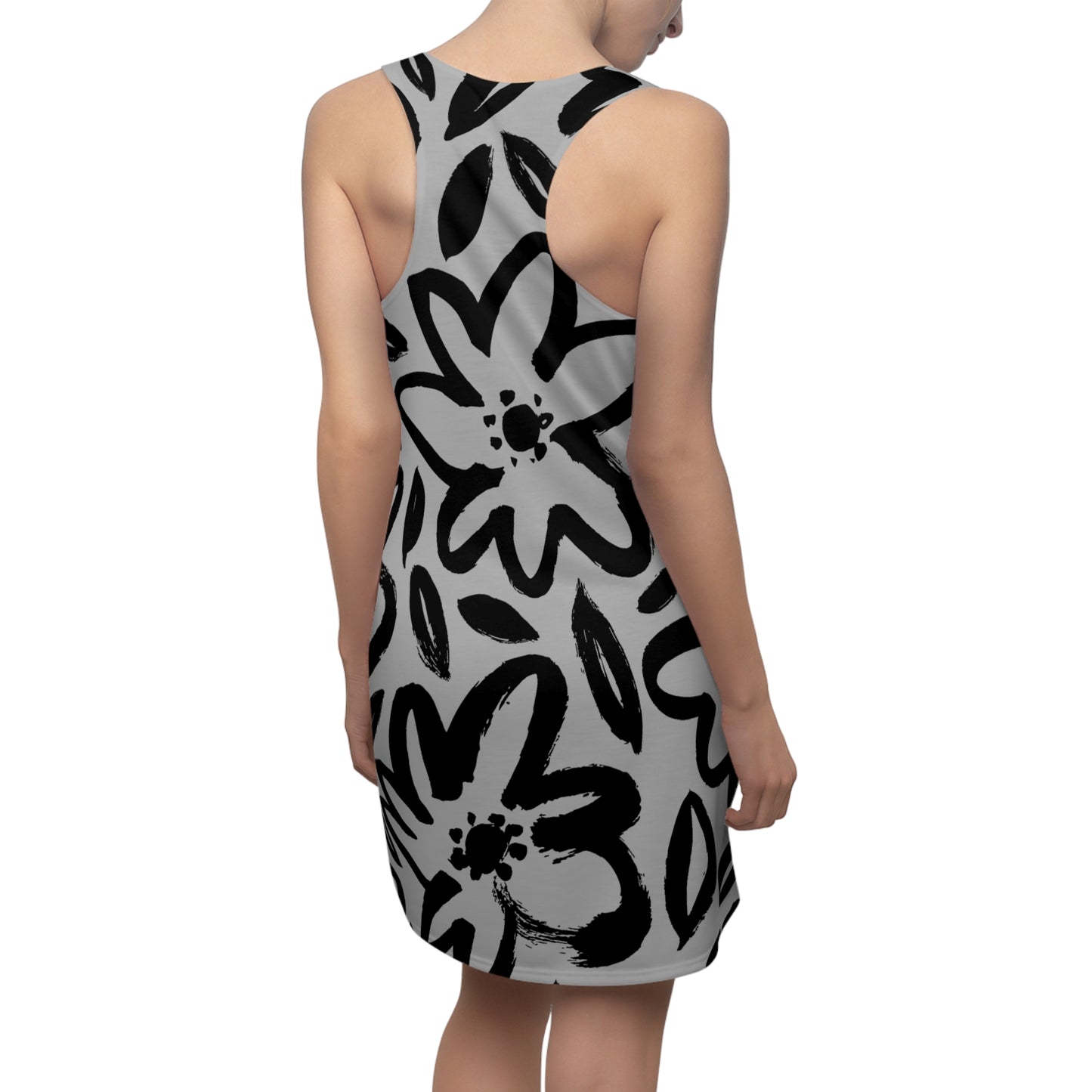 Racerback Kleid Damen Blumenmuster – Sommerkleid Strandkleid