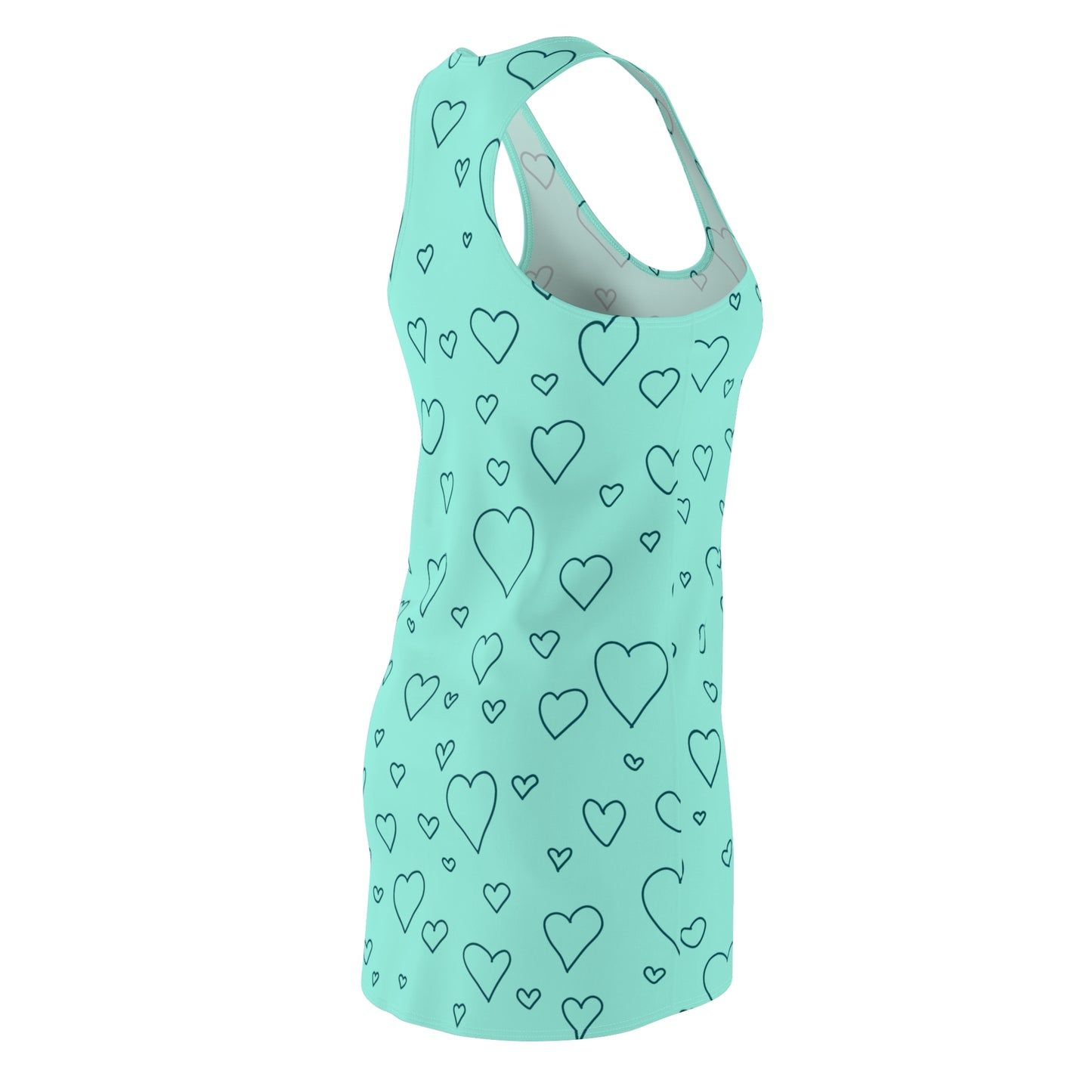 Heart Pattern Racerback Dress for Women – Cute Summer Style