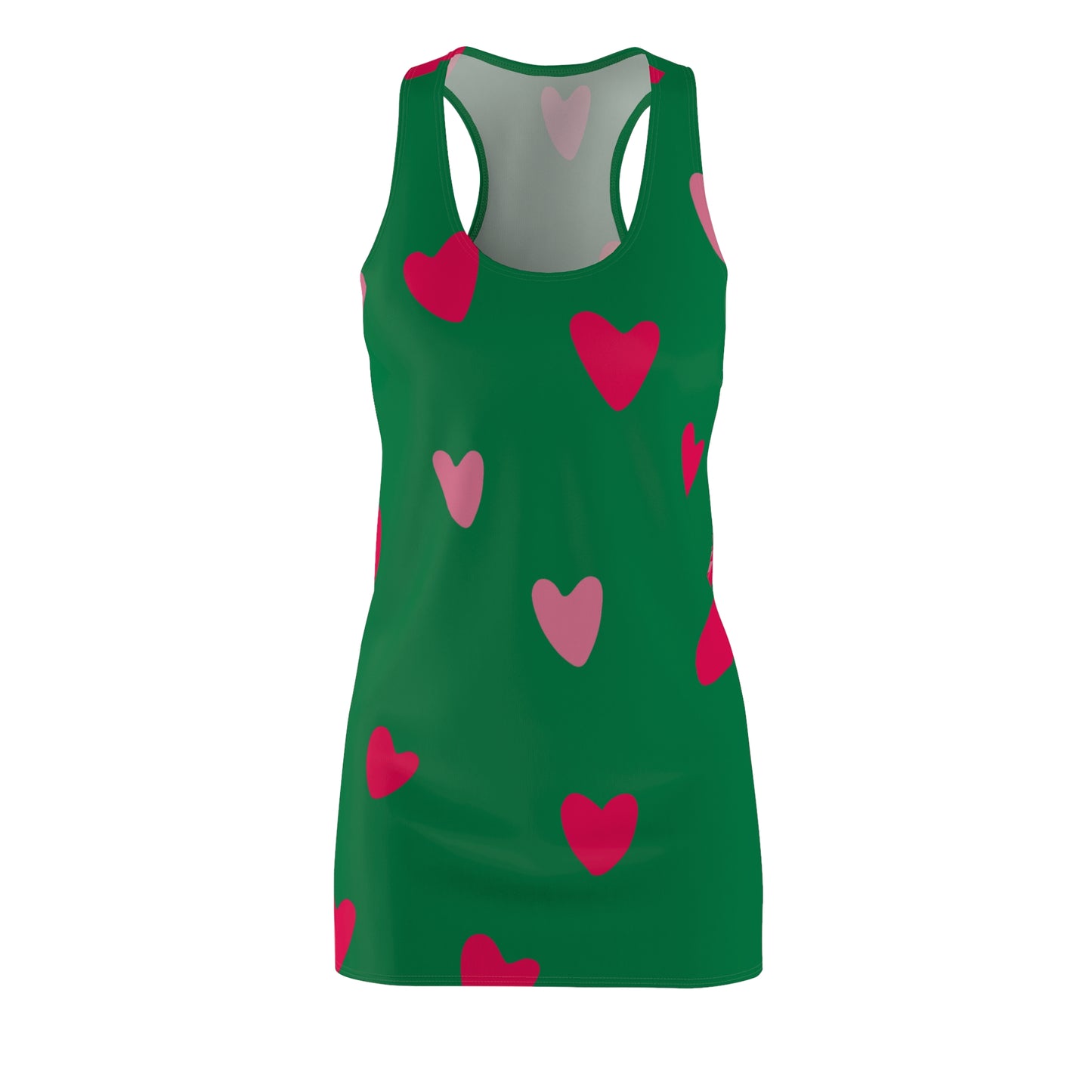 Pink Herz Racerback Kleid – Süßes Sommerkleid grün