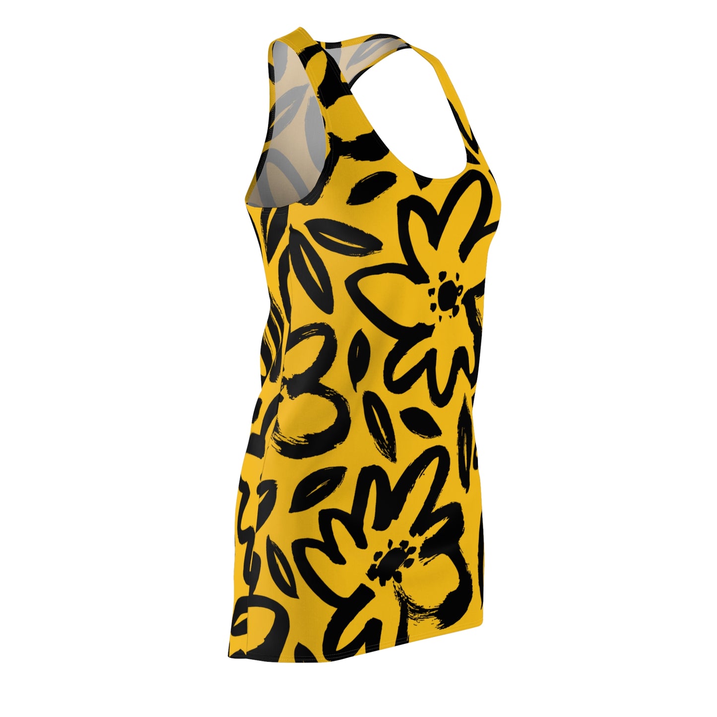 Racerback Kleid Damen Blumenmuster – Sommerkleid Strandkleid