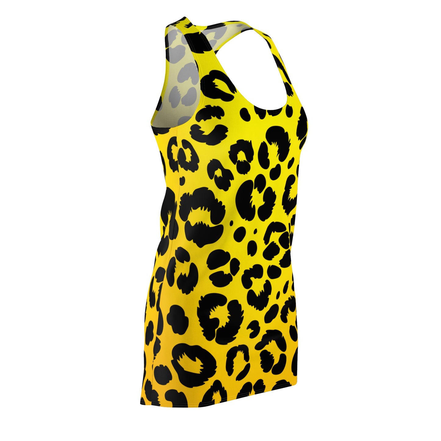 Racerback Damenkleid Sommer – Gelber Leo-Look, modern & selbstbewusst