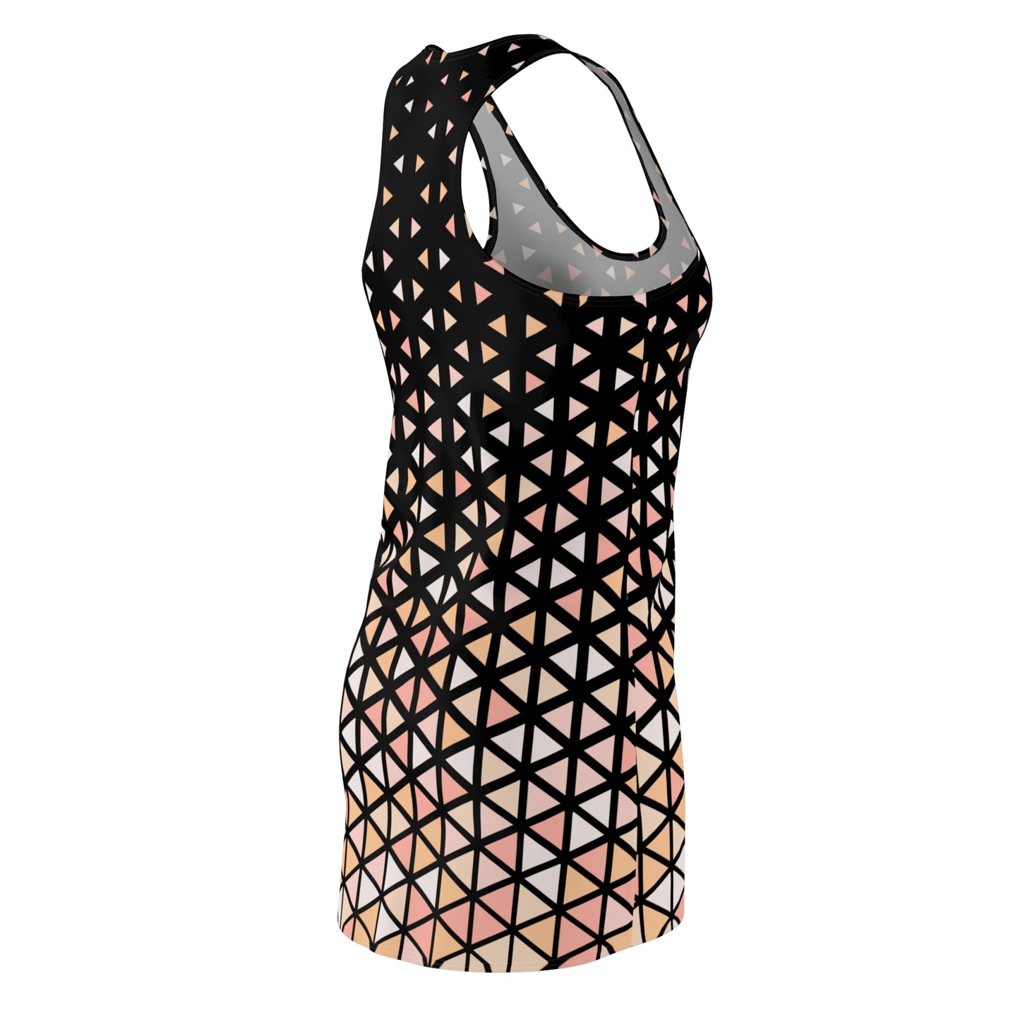 Buntes Dreieck Racerback Kleid – Trendige Sommer Damenmode