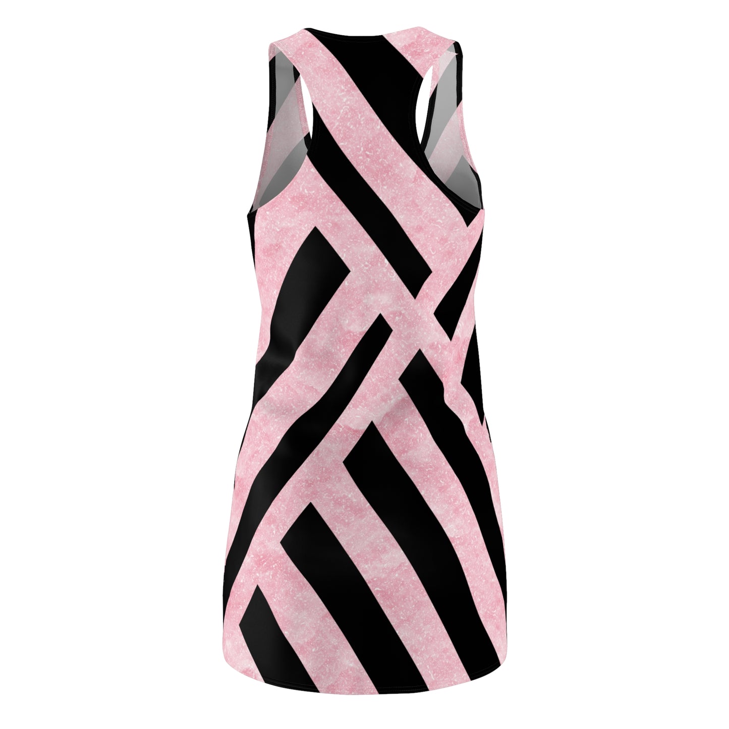 Rosa Racerback Kleid – Stylisches Sommerkleid mit Linienmuster