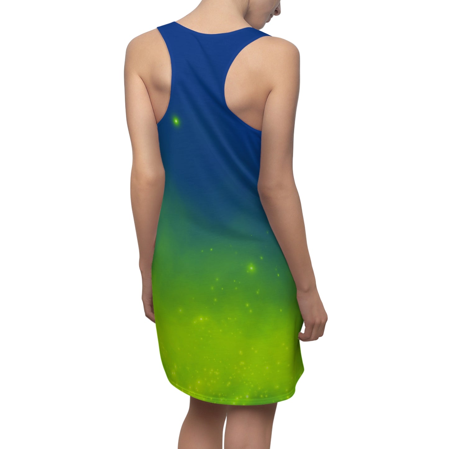 Racerback Kleid mit Blau-Grün Farbverlauf – leicht & sommerlich