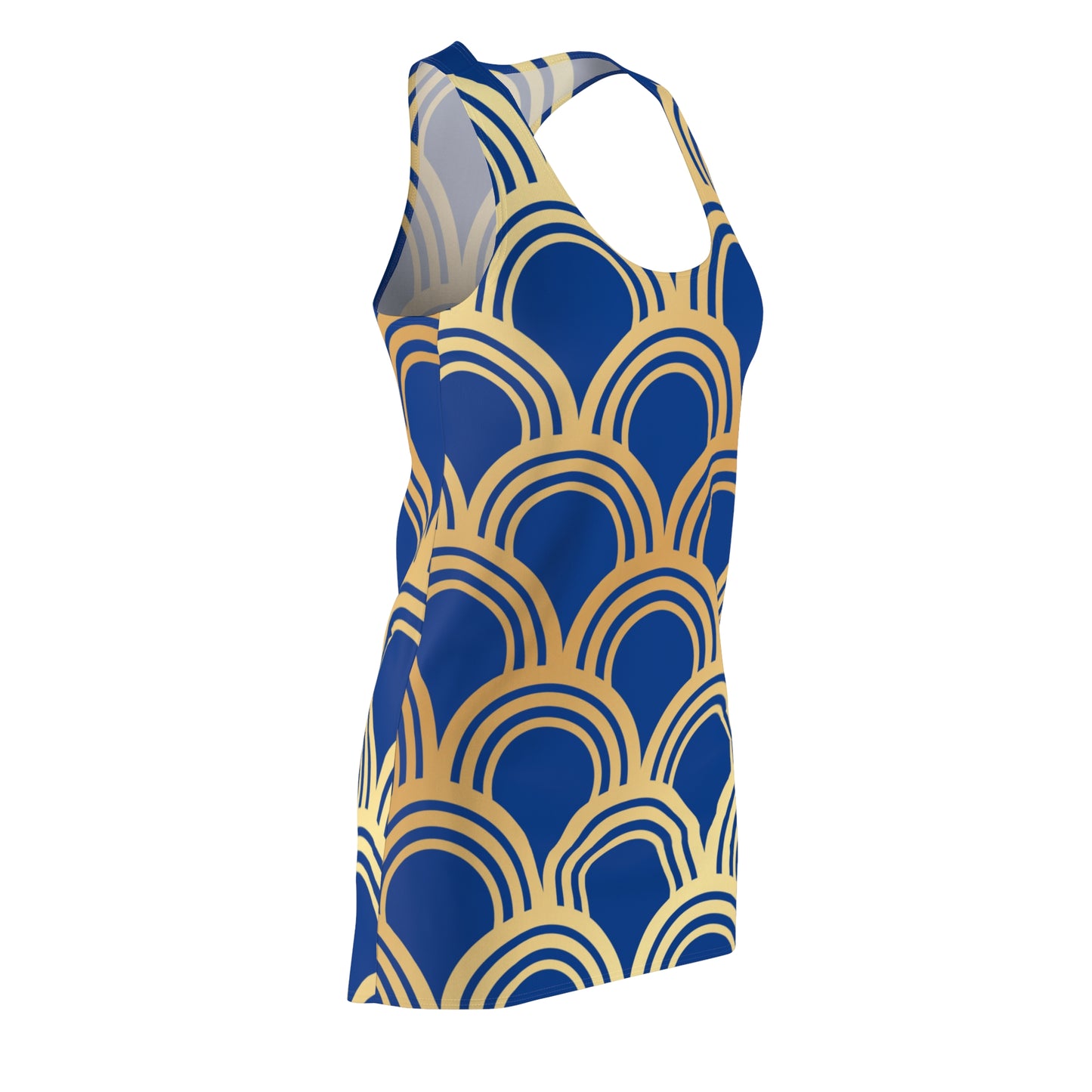 Luxury Racerback Dress mit Art Deco Bogen Muster Mavi