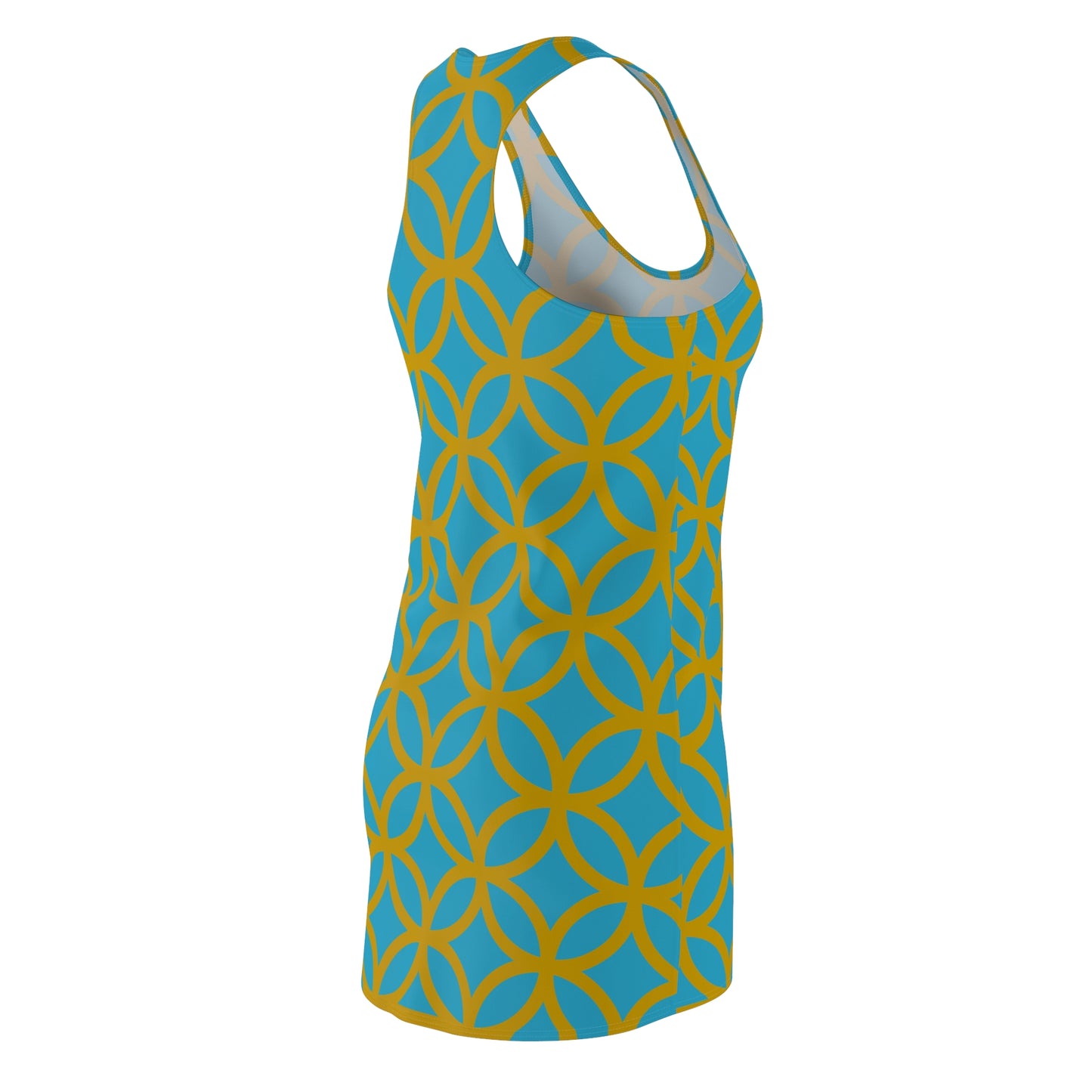 Luxury Racerback Dress mit Modern Circle Pattern Design