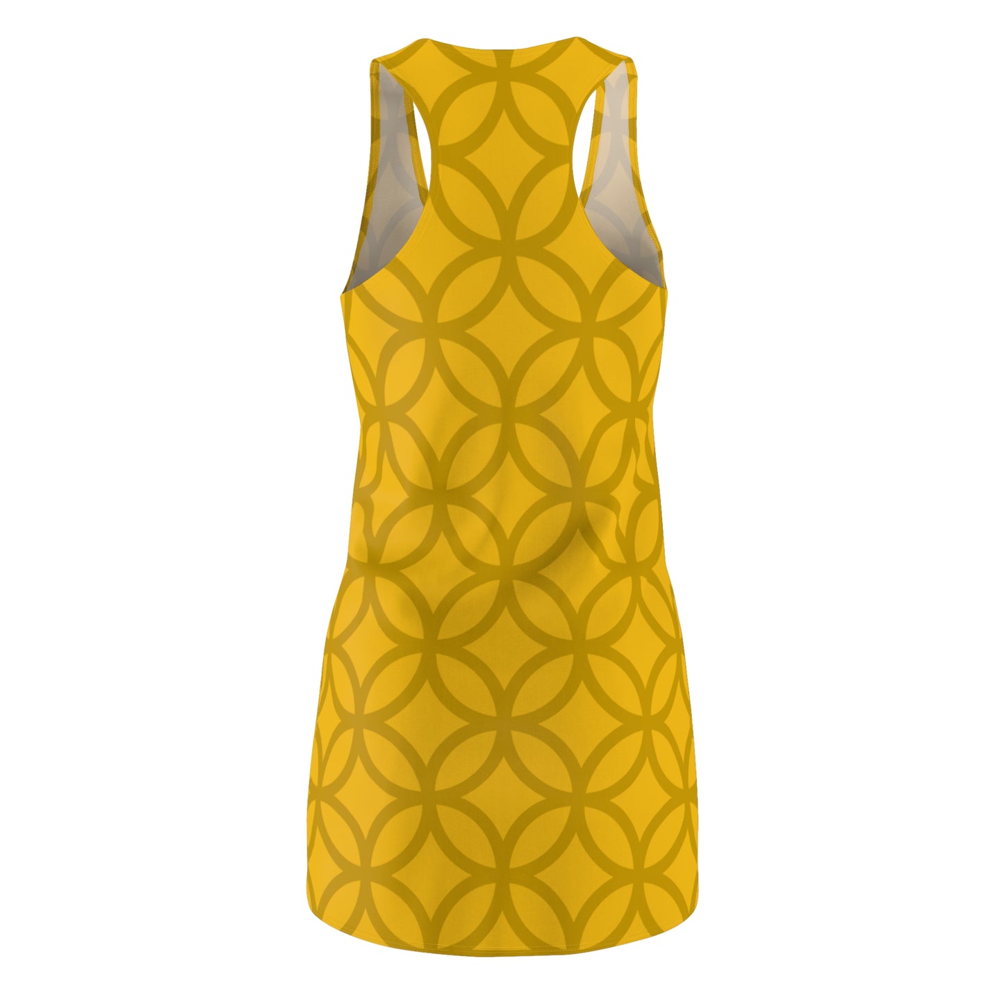 Luxury Racerback Dress mit Modern Circle Pattern Design