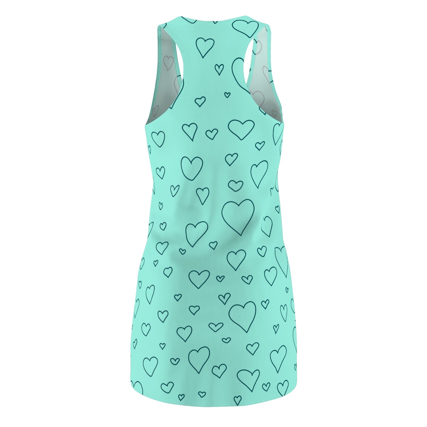 Heart Pattern Racerback Dress for Women – Cute Summer Style
