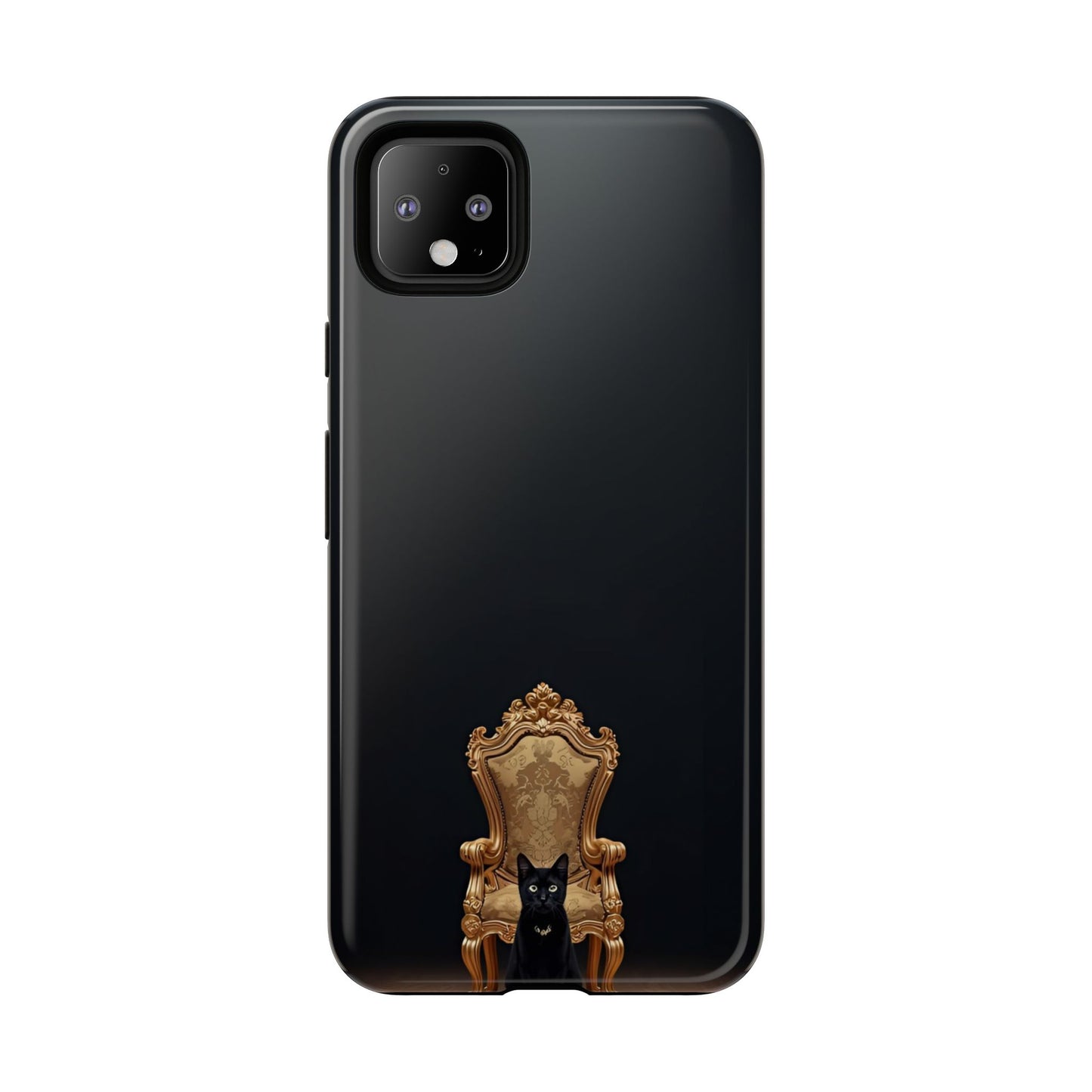 Black Cat on Golden Throne – Premium Phone Case Protective Slim