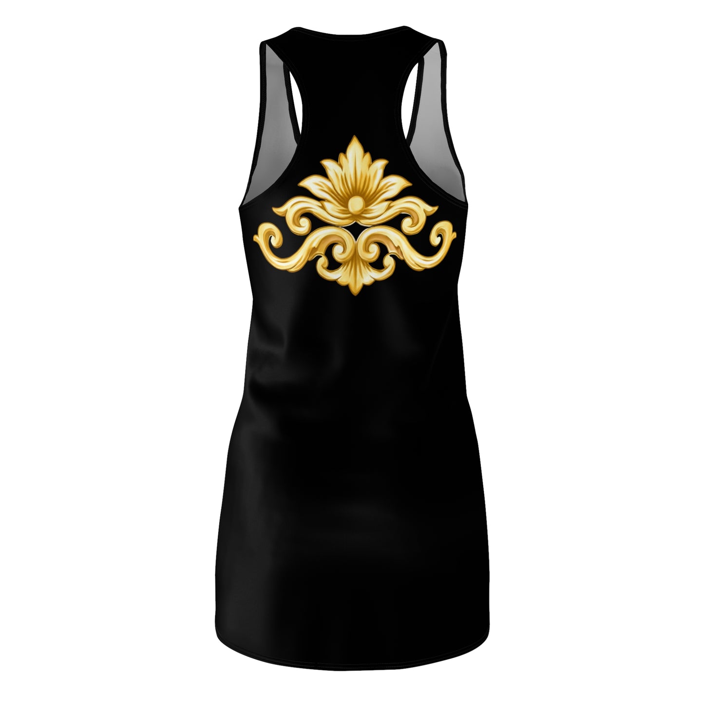 Elegant Baroque Racerback | Gold Ornament Racerback Kleid