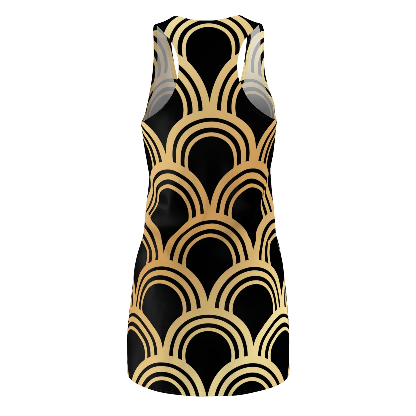 Luxury Racerback Dress mit Art Deco Bogen Muster
