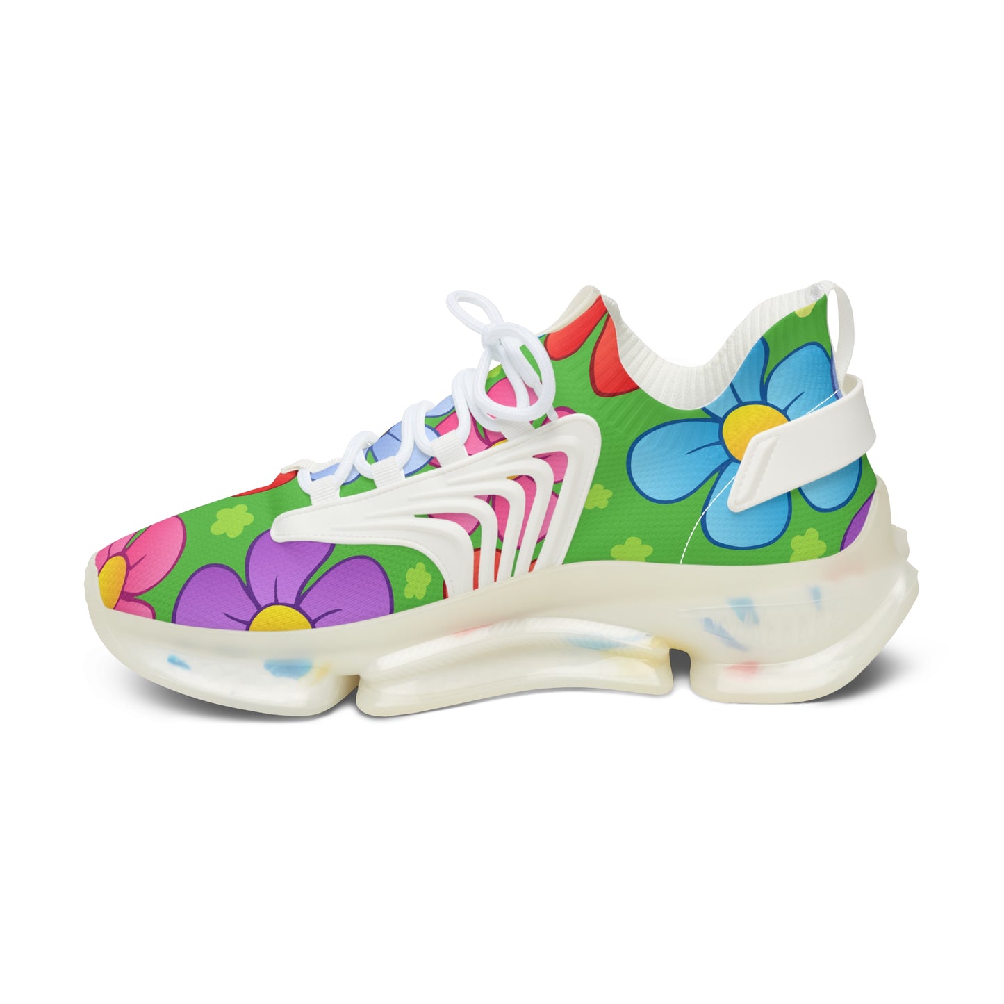 Bunte Damen Sneaker mit Blumenmuster – Stylische Sportschuhe