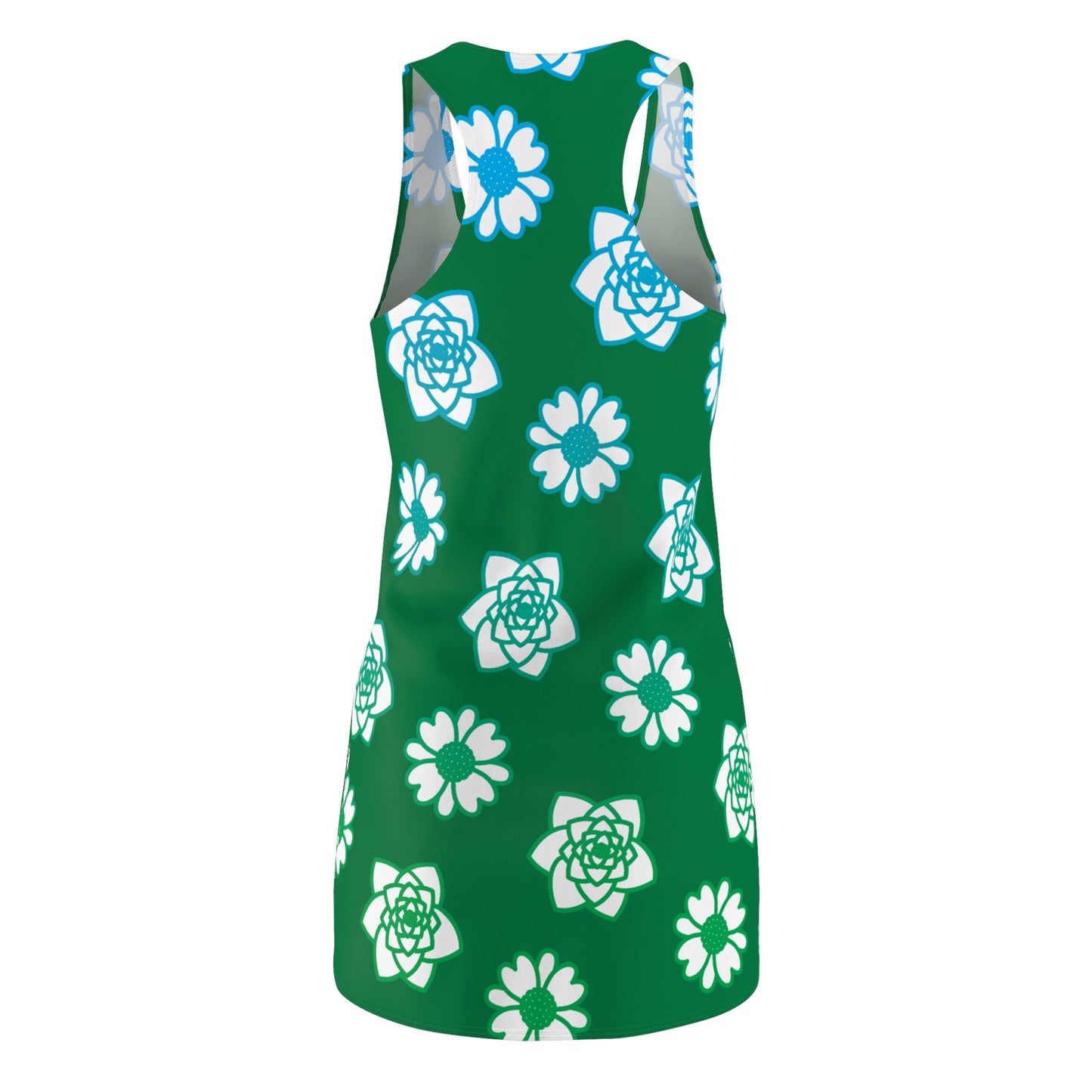 Racerback Kleid Grün mit grünem Blumenmuster Sommerlook