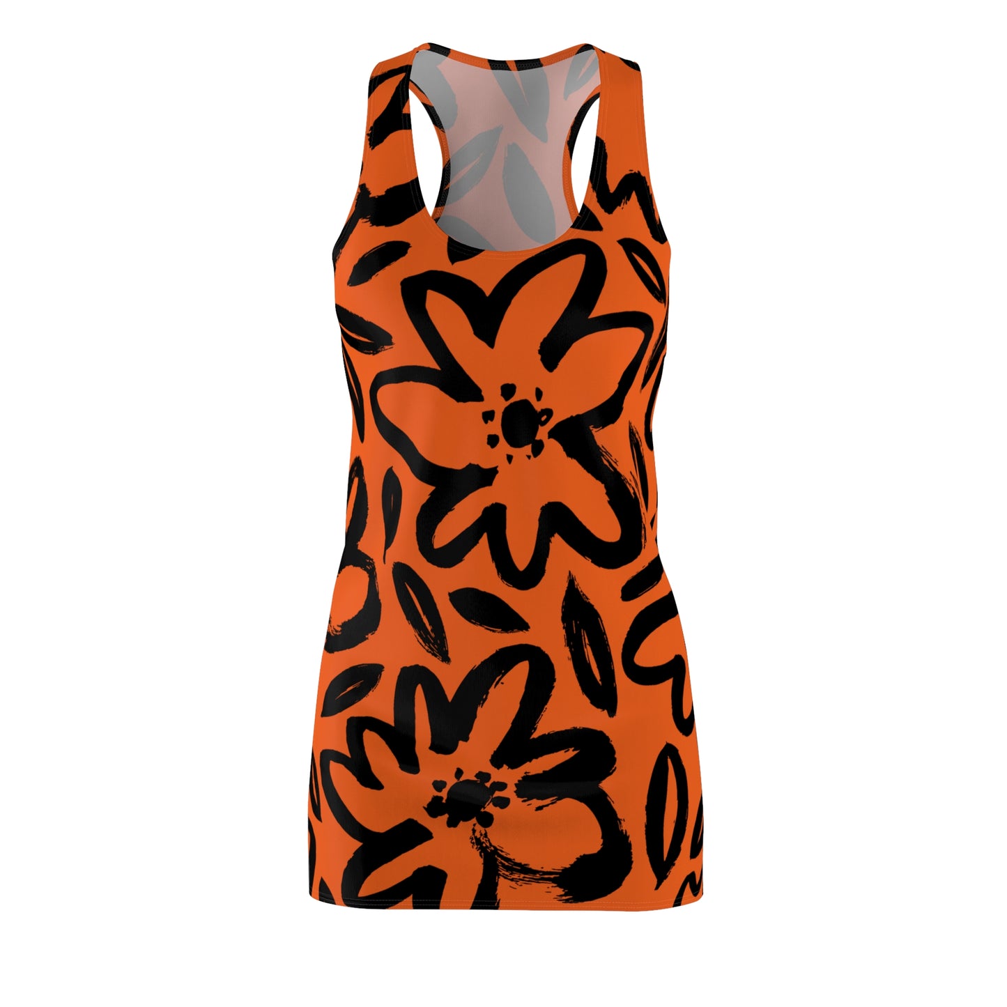 Racerback Kleid Damen Blumenmuster – Sommerkleid Strandkleid