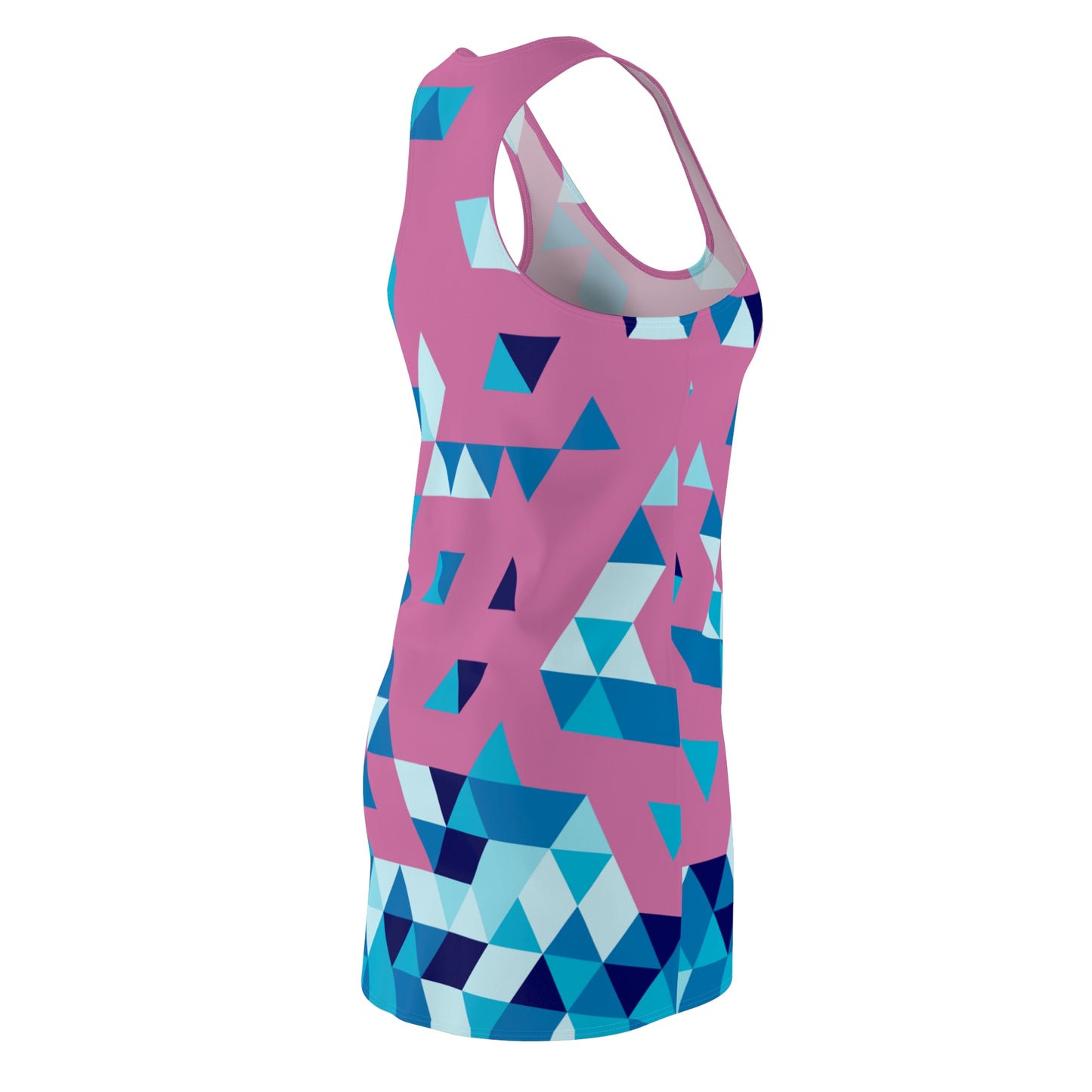 Dreieck Racerback Kleid – Blau Pink Sommerkleid