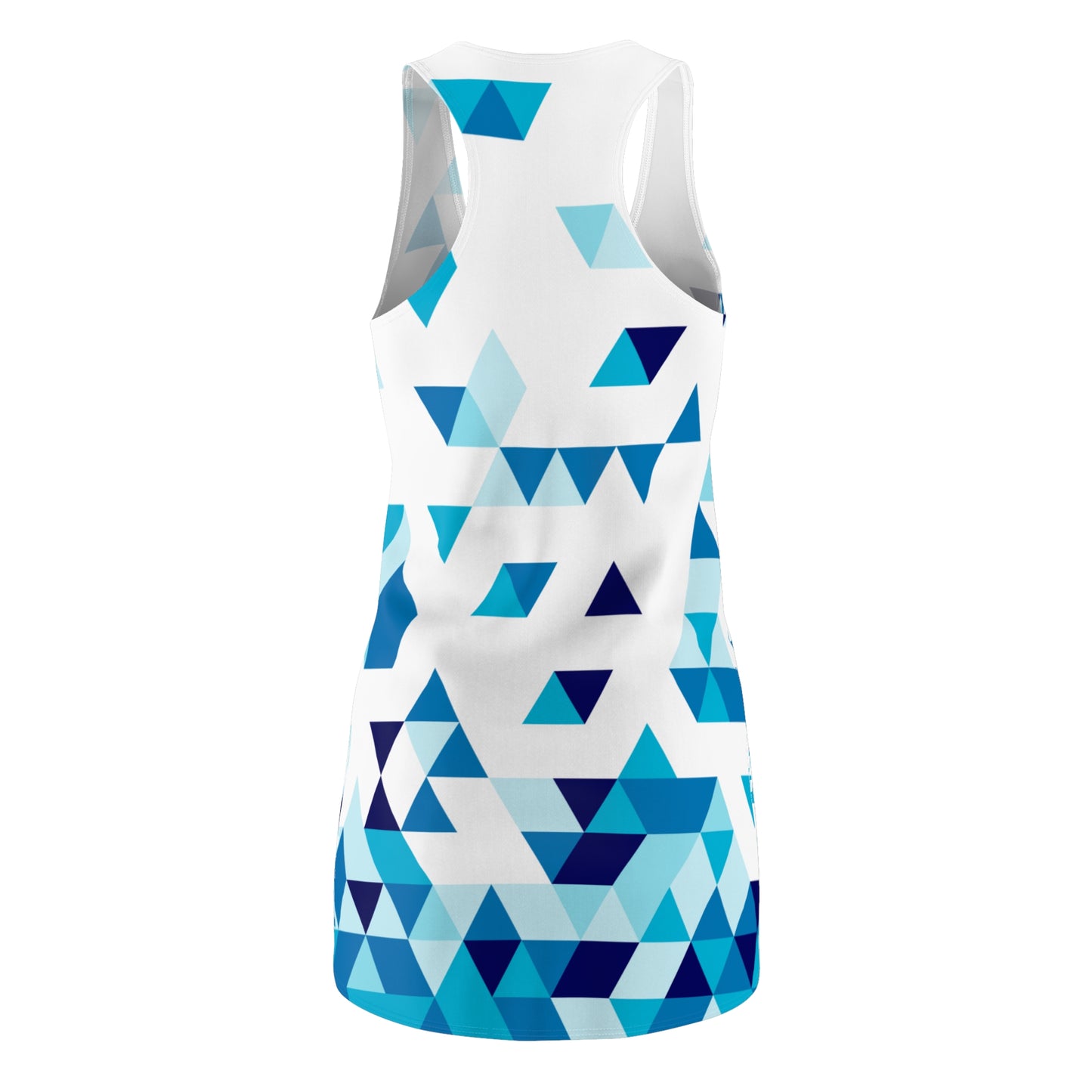 Dreieck Racerback Kleid – Blau Weiß Sommerkleid