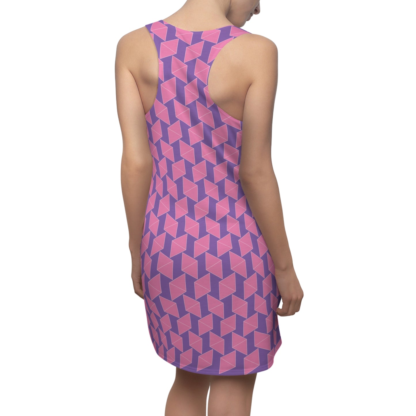 Pink Geometrie Racerback Kleid – Stylisches Sommerkleid