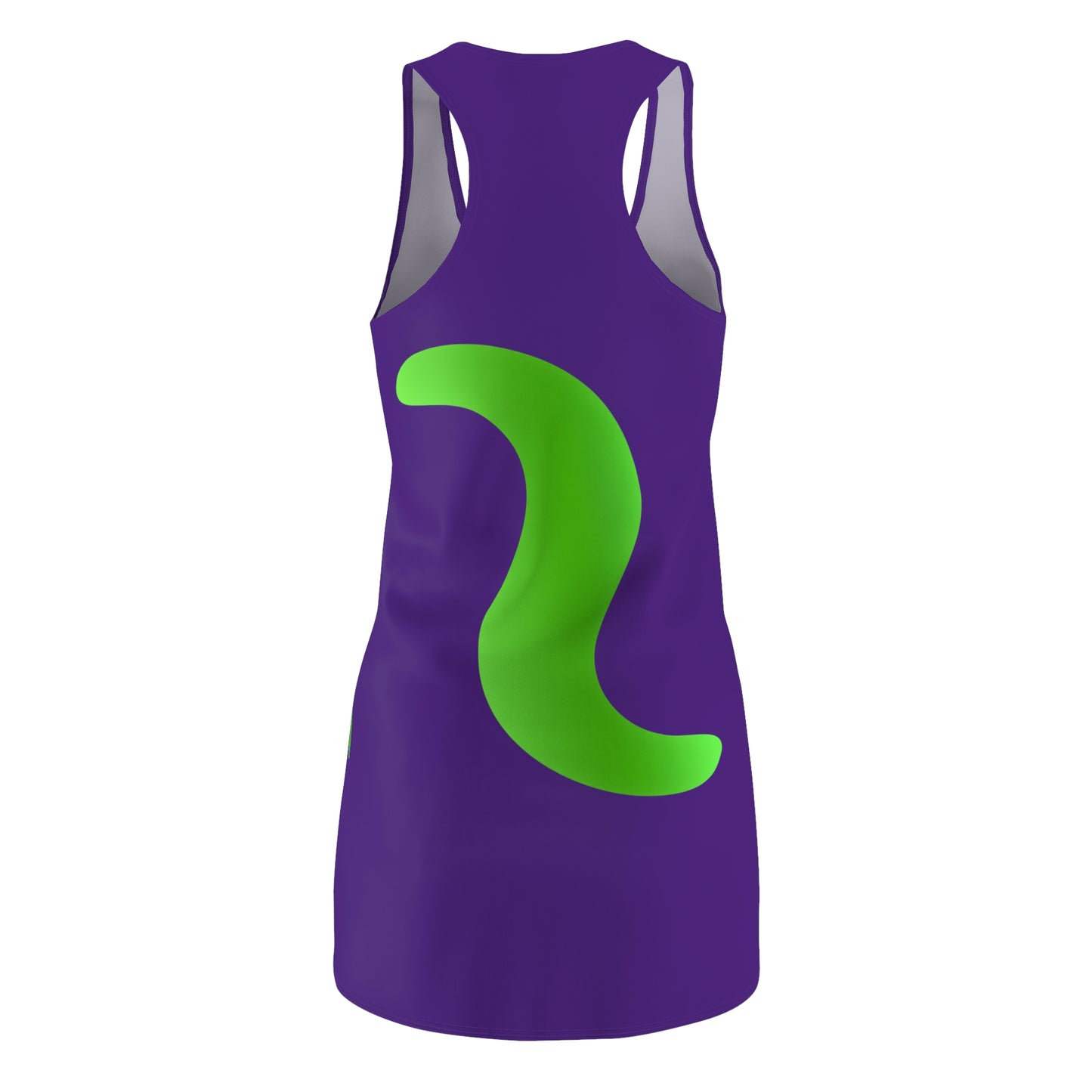 Lila Grün Abstrakt Racerback Kleid – Stylishes Sommerkleid