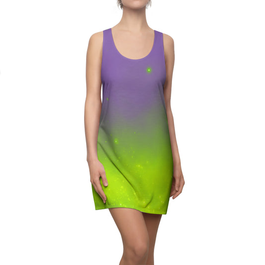 Racerback Kleid mit Lila-Grün Farbverlauf – leicht & sommerlich