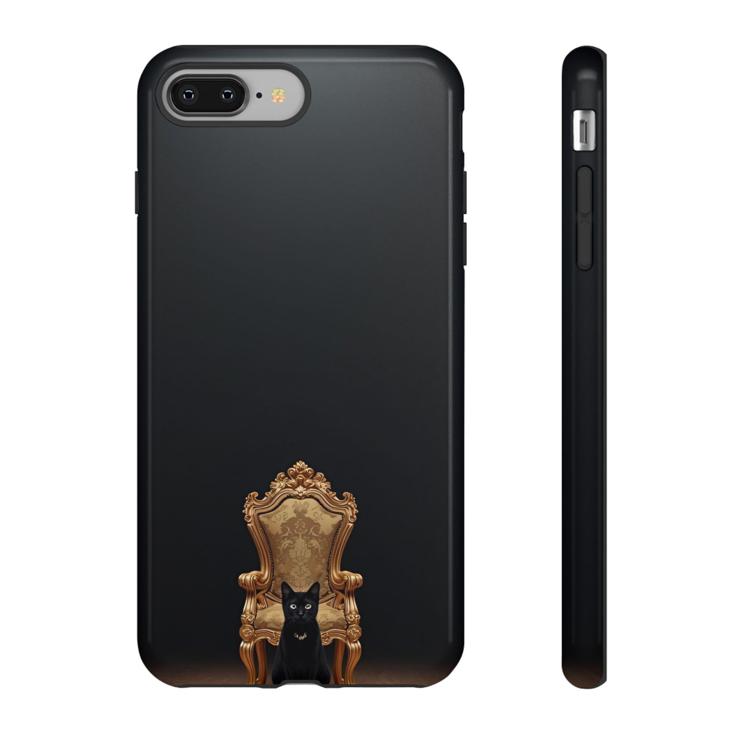 Black Cat on Golden Throne – Premium Phone Case Protective Slim