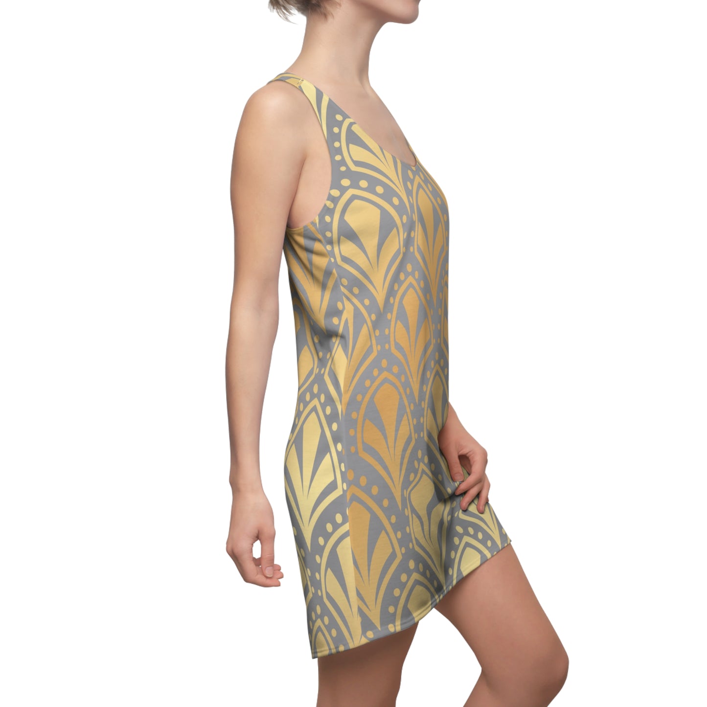 Luxury Racerback Dress mit Elegant Art Deco Muster