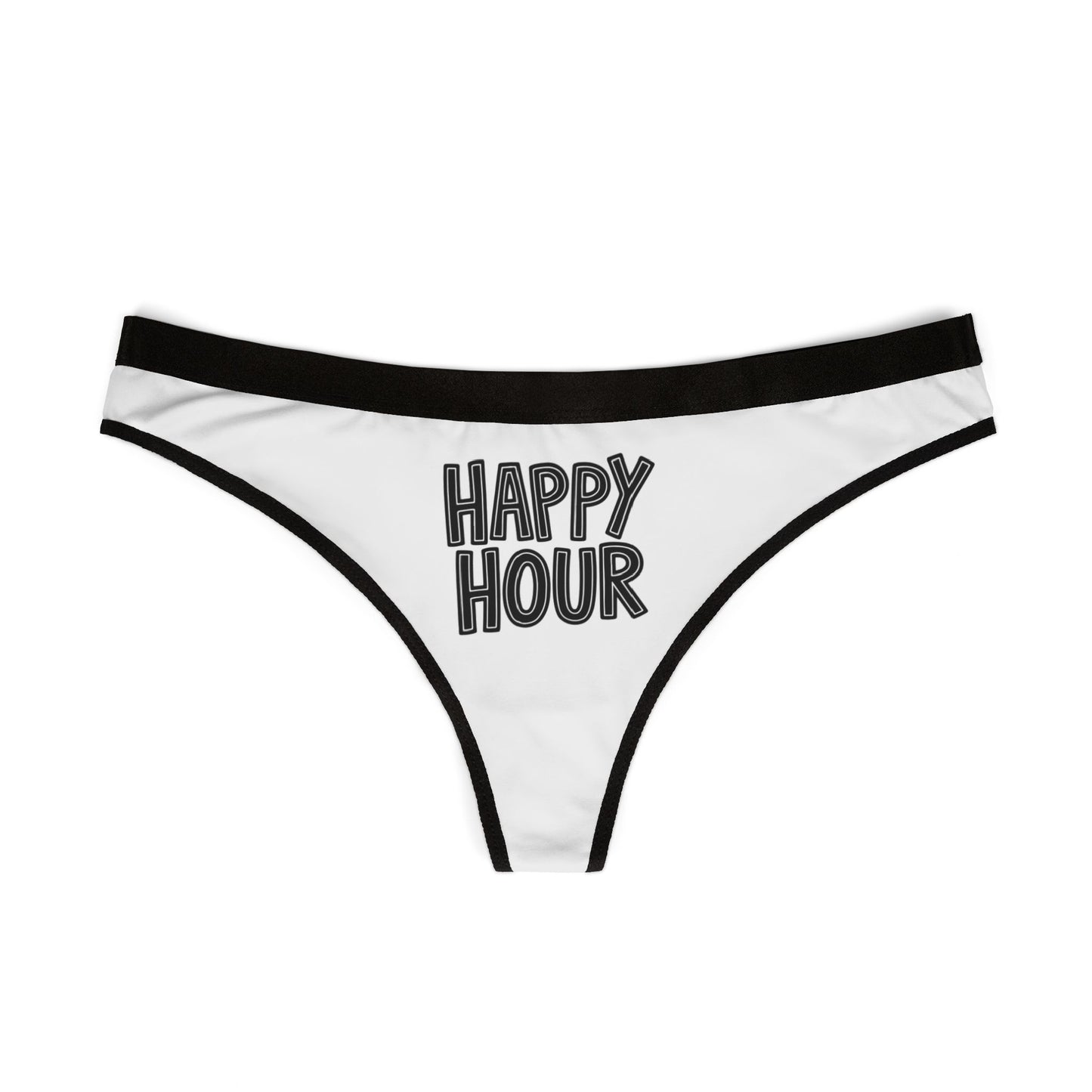 Damen Thong Unterwäsche Bequeme Atmungsaktive Slips Happy Hour