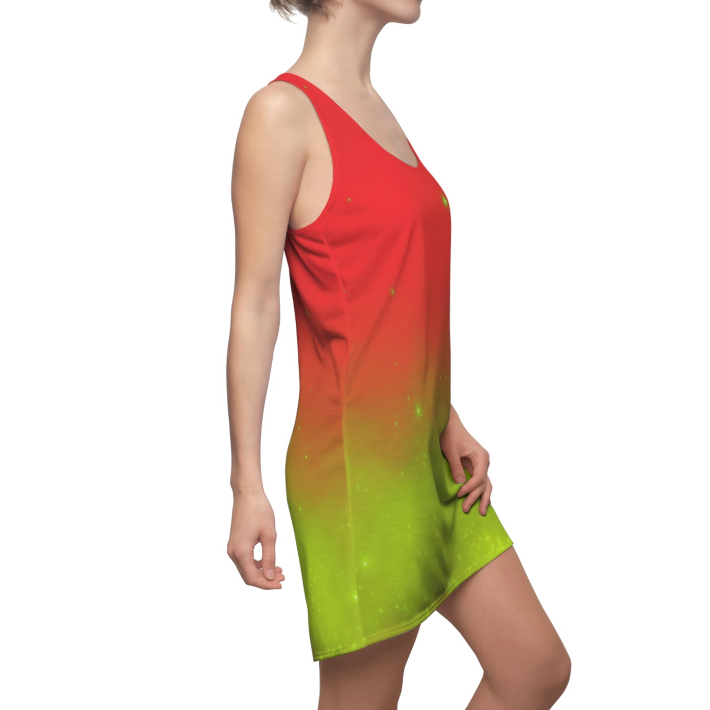 Racerback Kleid mit Rot-Grün Farbverlauf – leicht & sommerlich