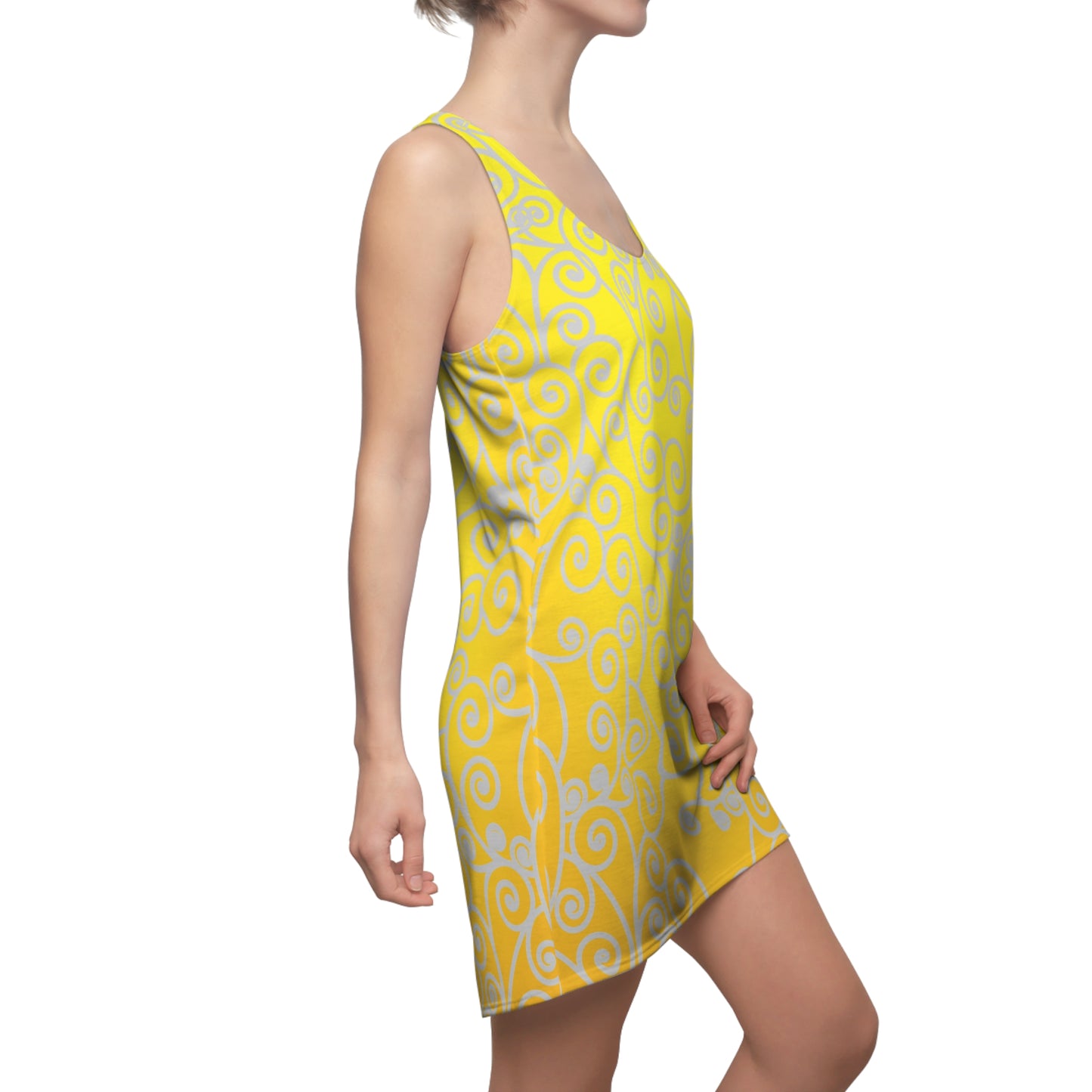 Racerback Damenkleid Sommer – Arabesken Muster, stilvoll & bequem