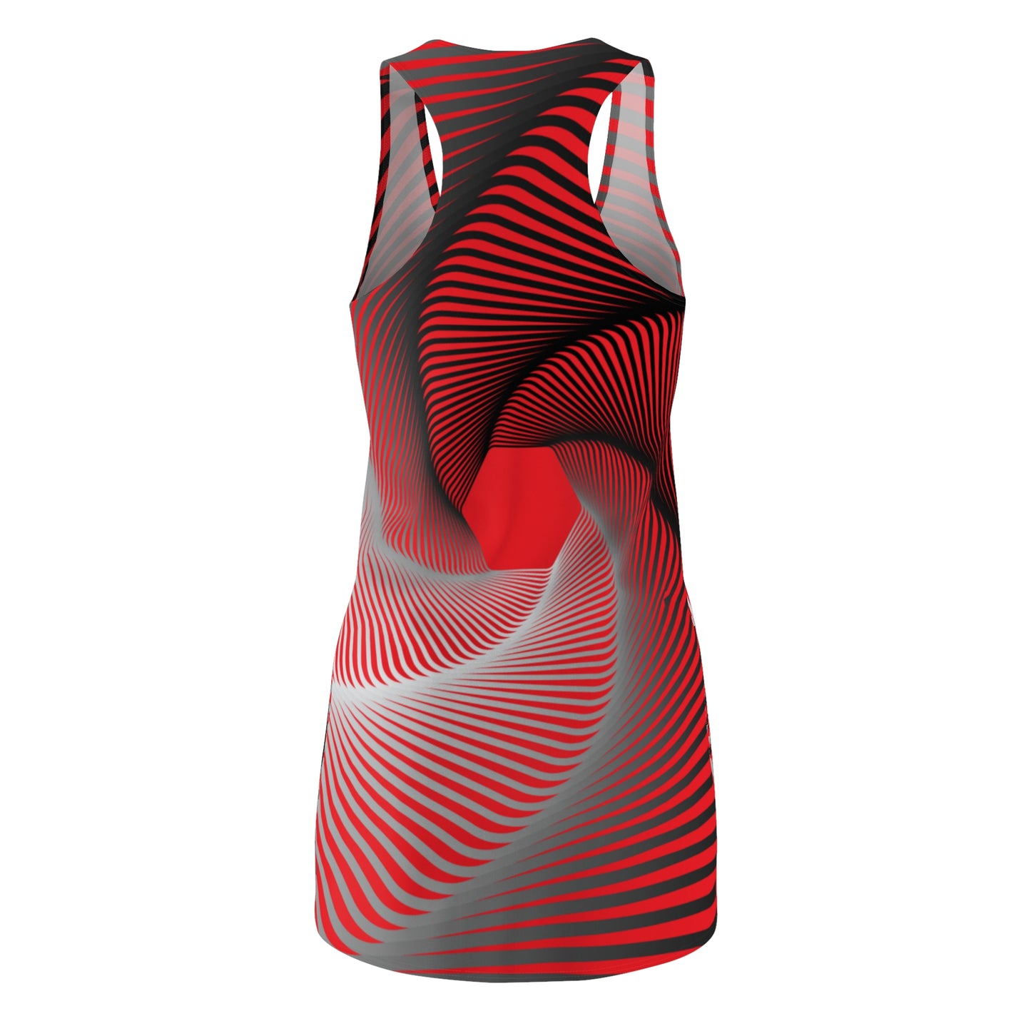 Schwarz rot Spirale Racerback Kleid – Stilvolles Sommerkleid
