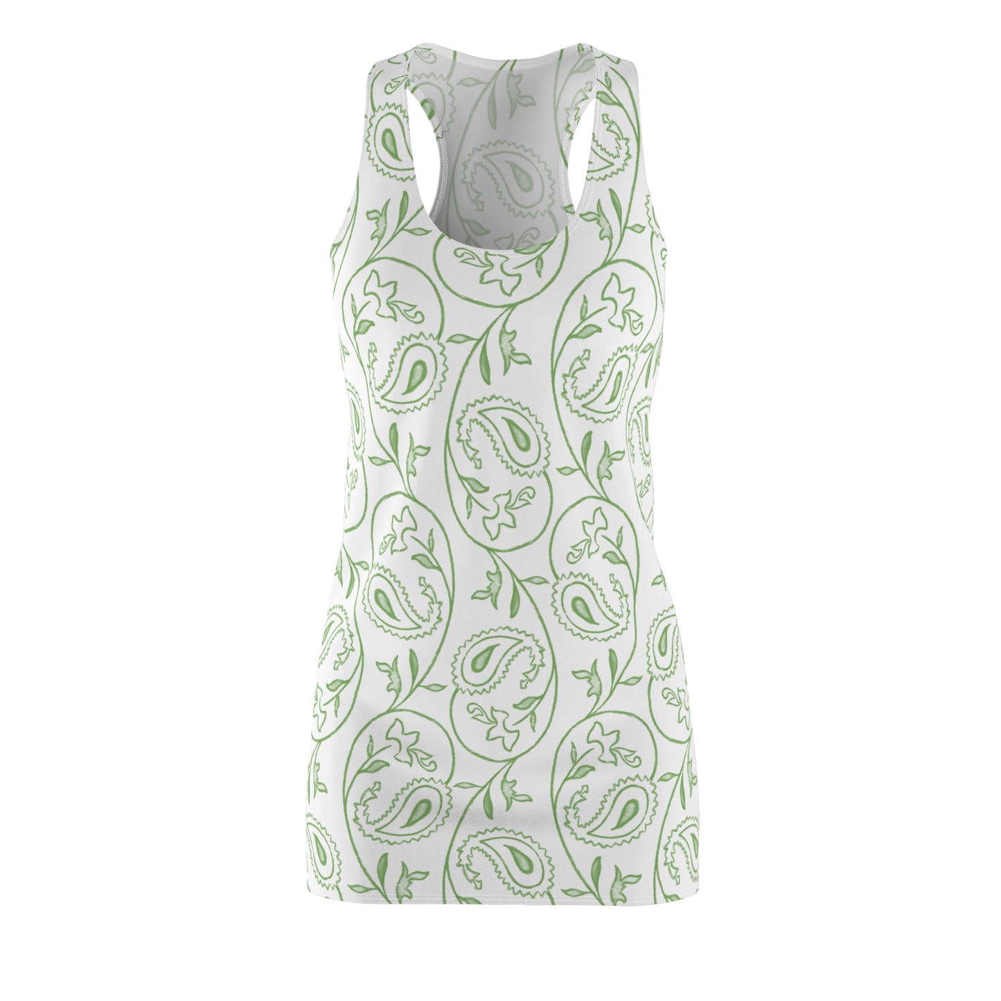 Damen Sommerkleid Weiss mit Paisley Muster