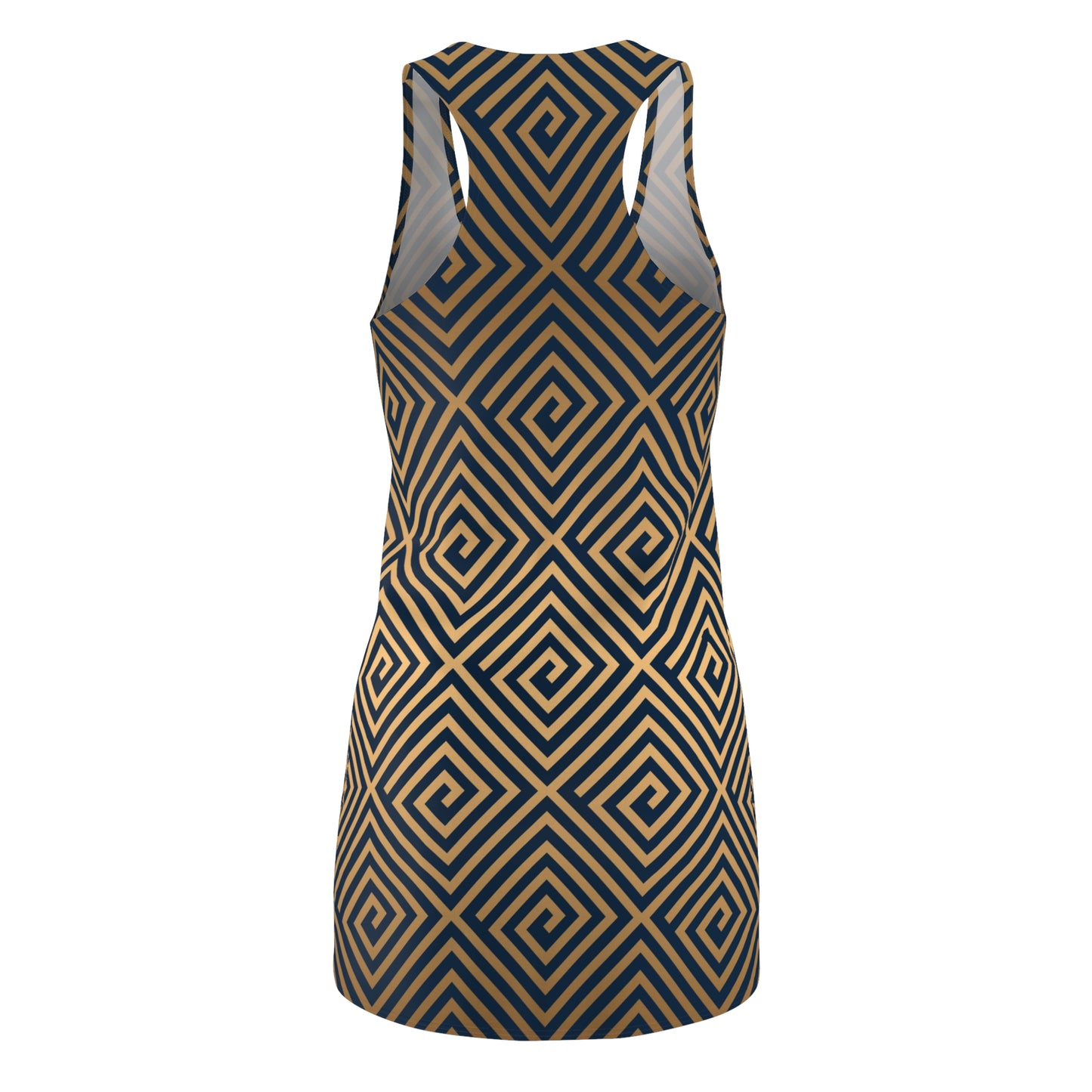 Geometric Spiral Damenkleid | Retro Muster Kleid Elegant