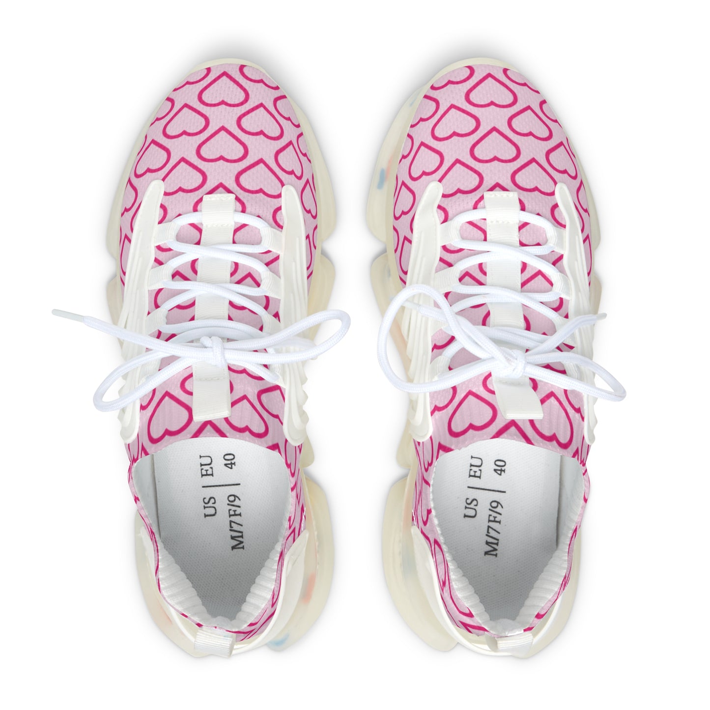 MauserDesign Damen Sneaker Herz Mesh Atmungsaktiv Bequeme Turnschuhe