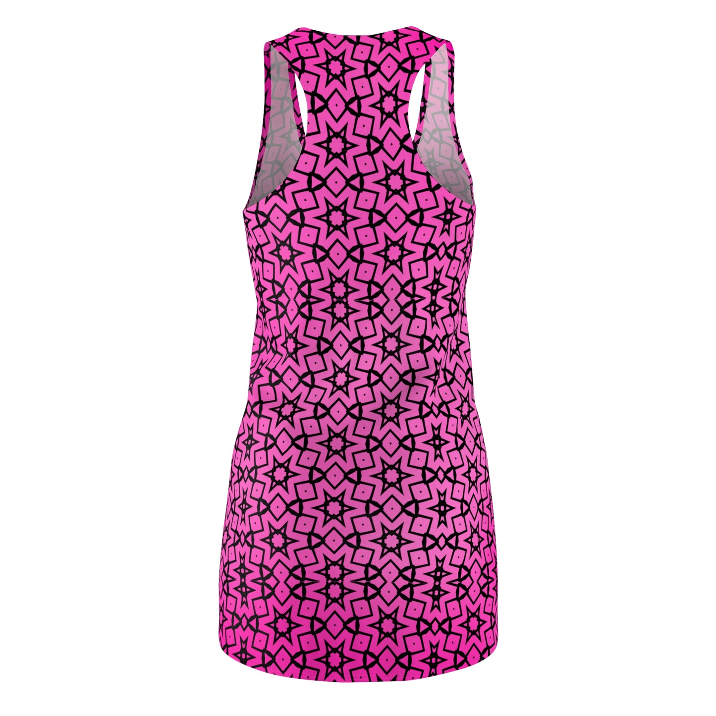 Racerback Kleid mit Pinkem Farbverlauf & geometrischem Sternmuster