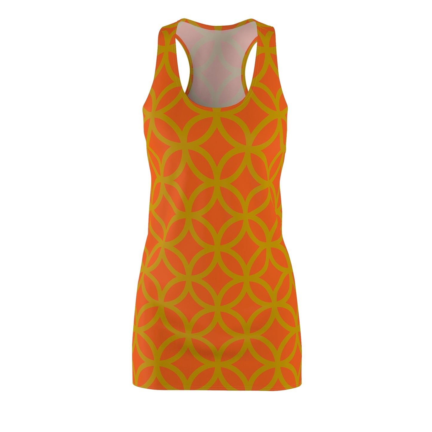 Luxury Racerback Dress mit Modern Circle Pattern Design