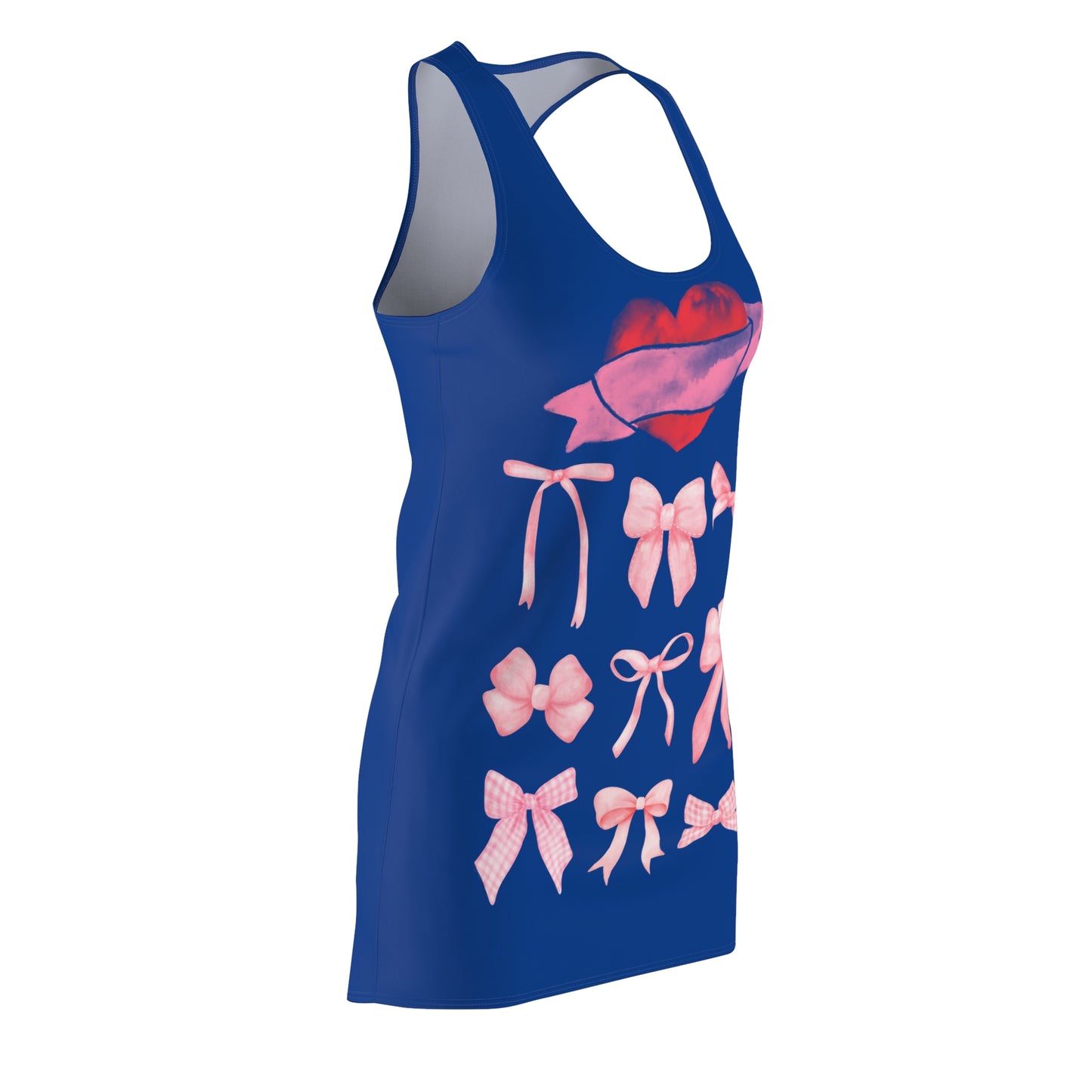 Herz & Schleifen Racerback Kleid – Romantisches Sommerkleid